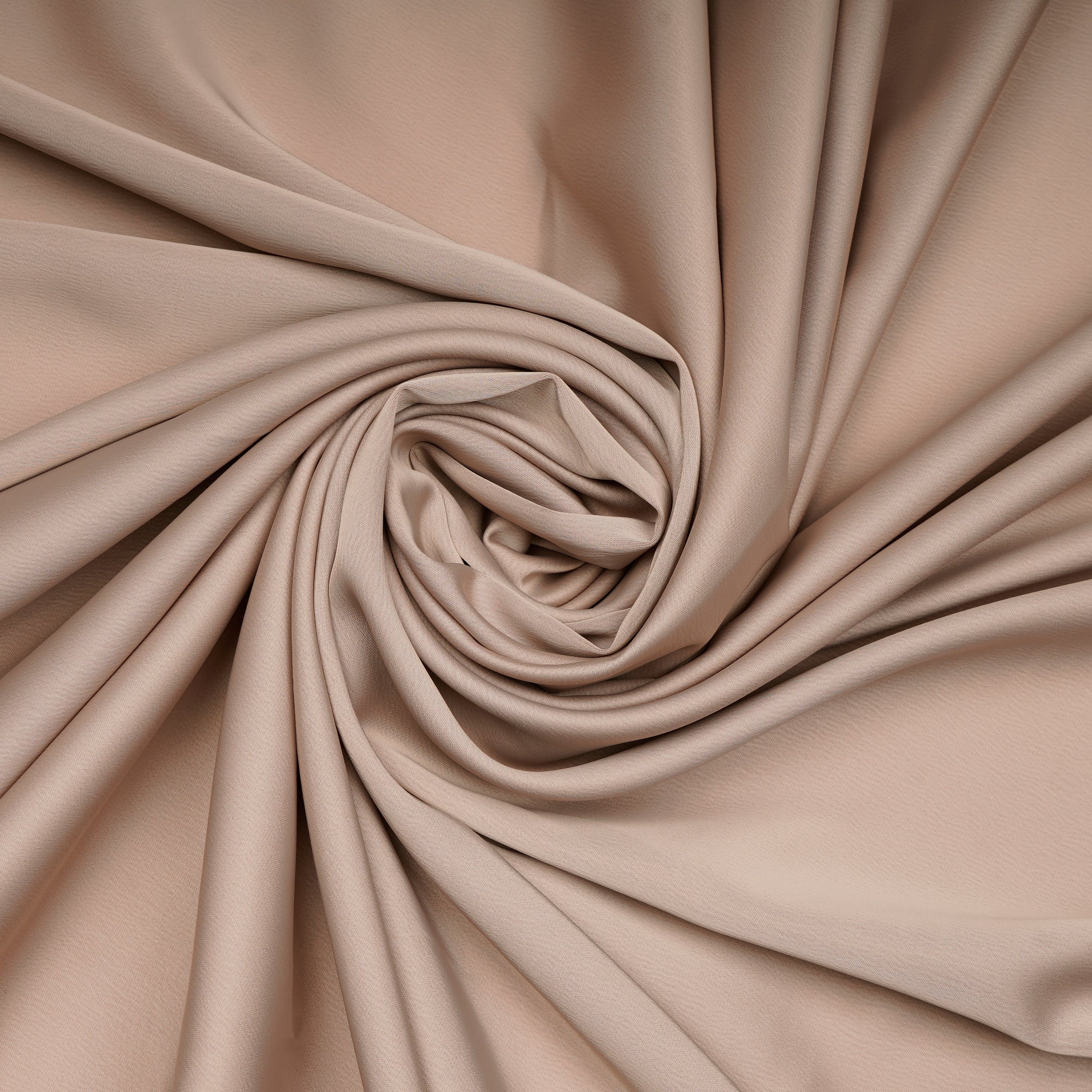 Cream Solid Dyed Imported Crunchy Satin Fabric (60" Width)