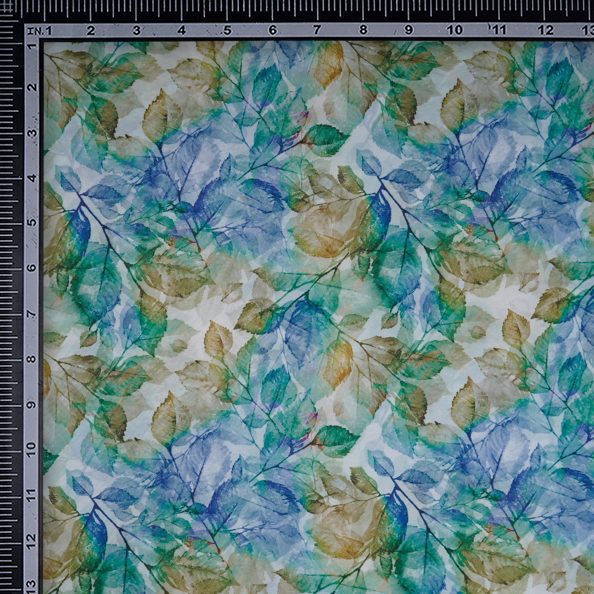 Green Floral Pattern Digital Print Imported Royal Georgette Fabric