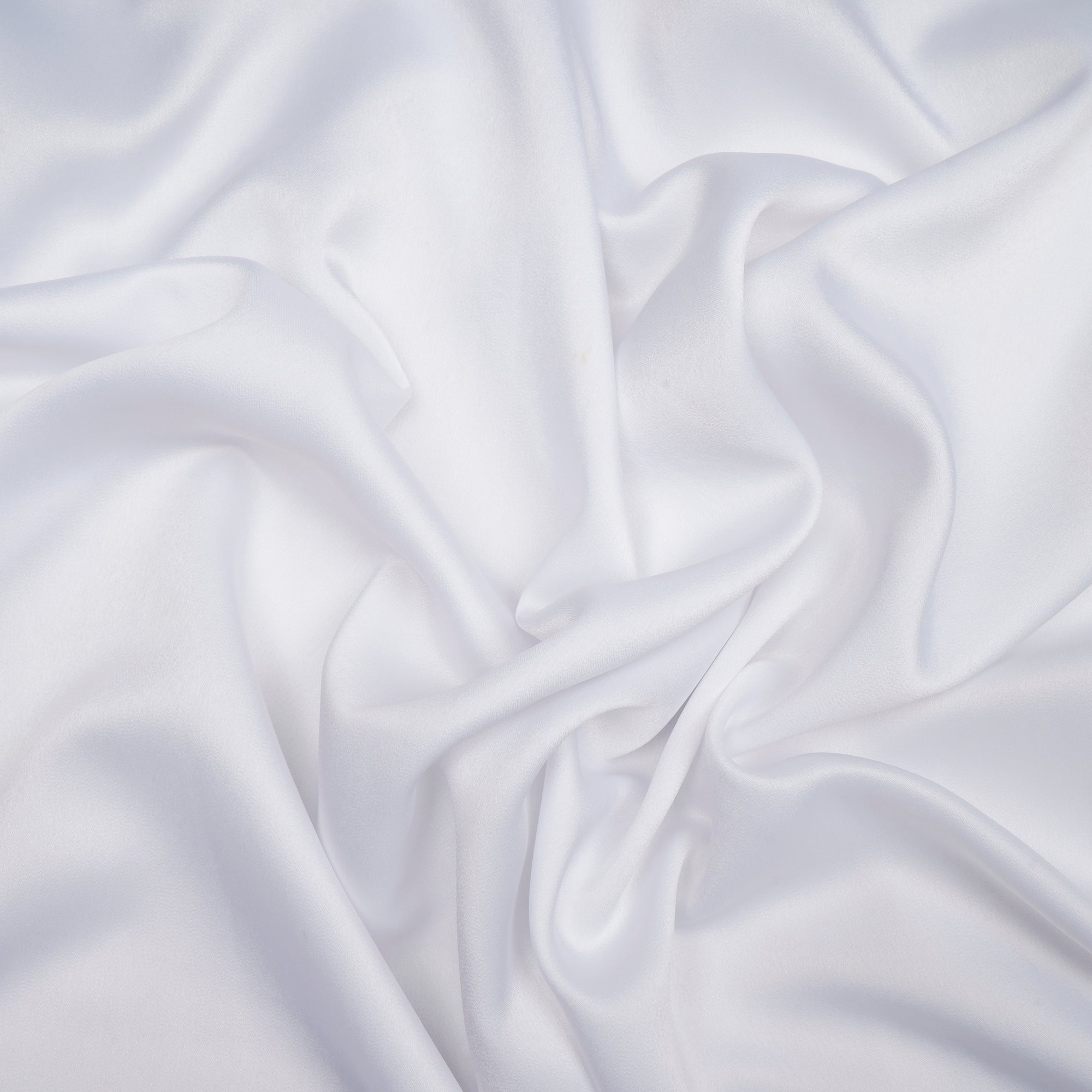 White Solid Dyed Imported Velvet Satin Fabric (60" Width)