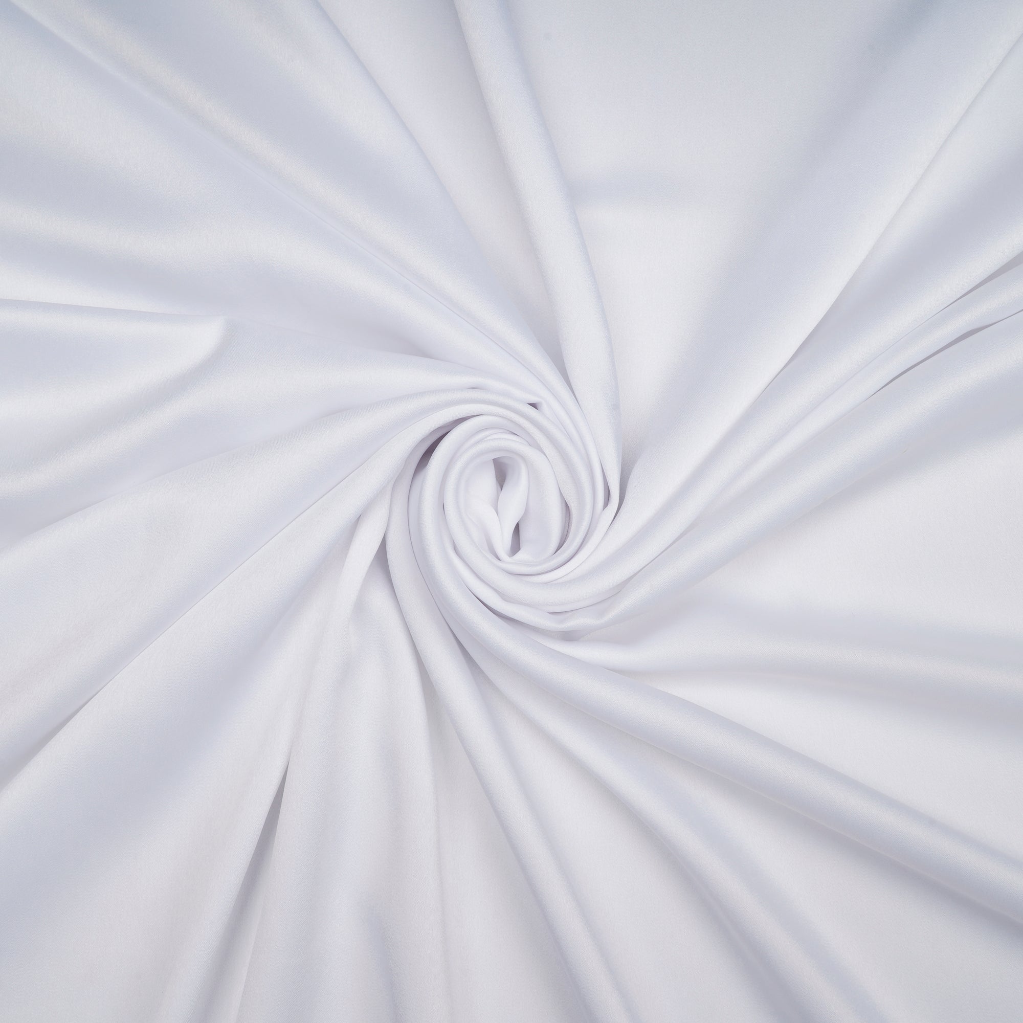 White Solid Dyed Imported Velvet Satin Fabric (60" Width)