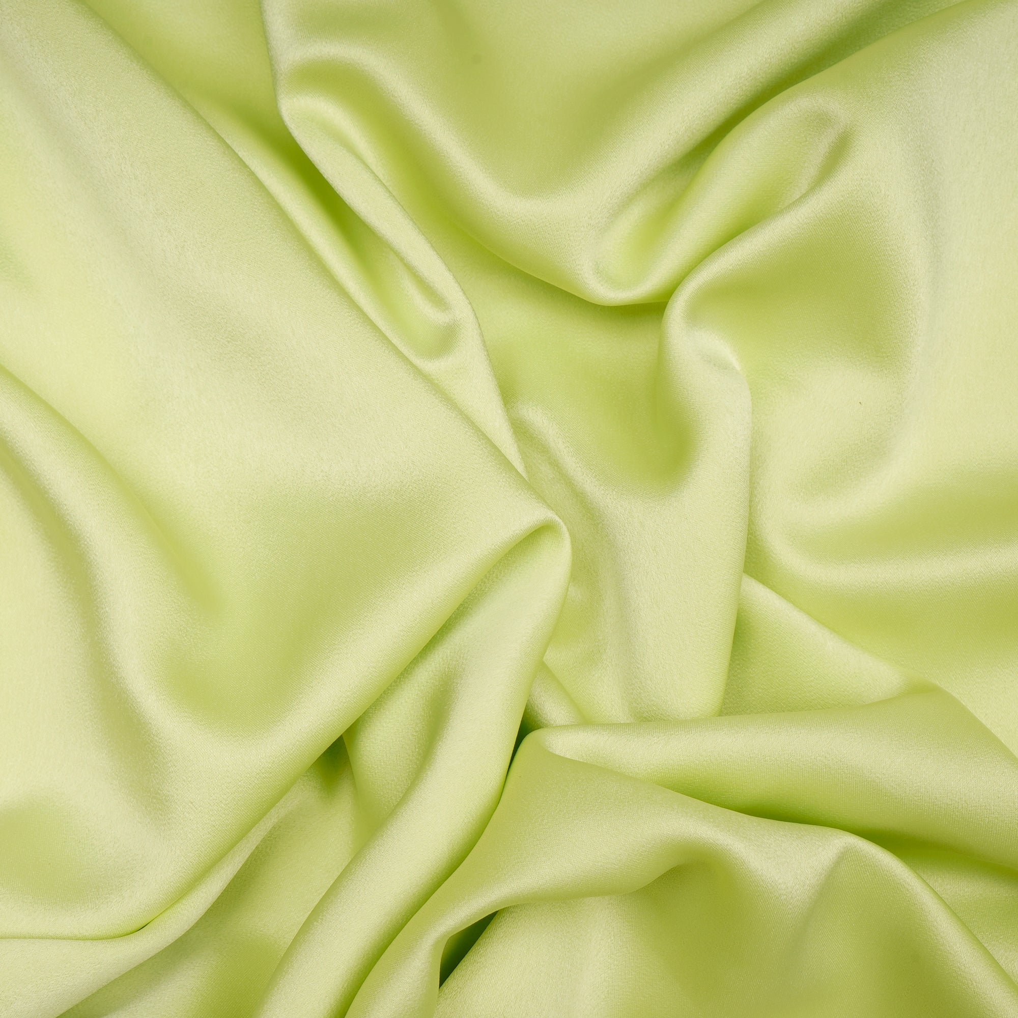 Neon Green Solid Dyed Imported Velvet Satin Fabric (60" Width)