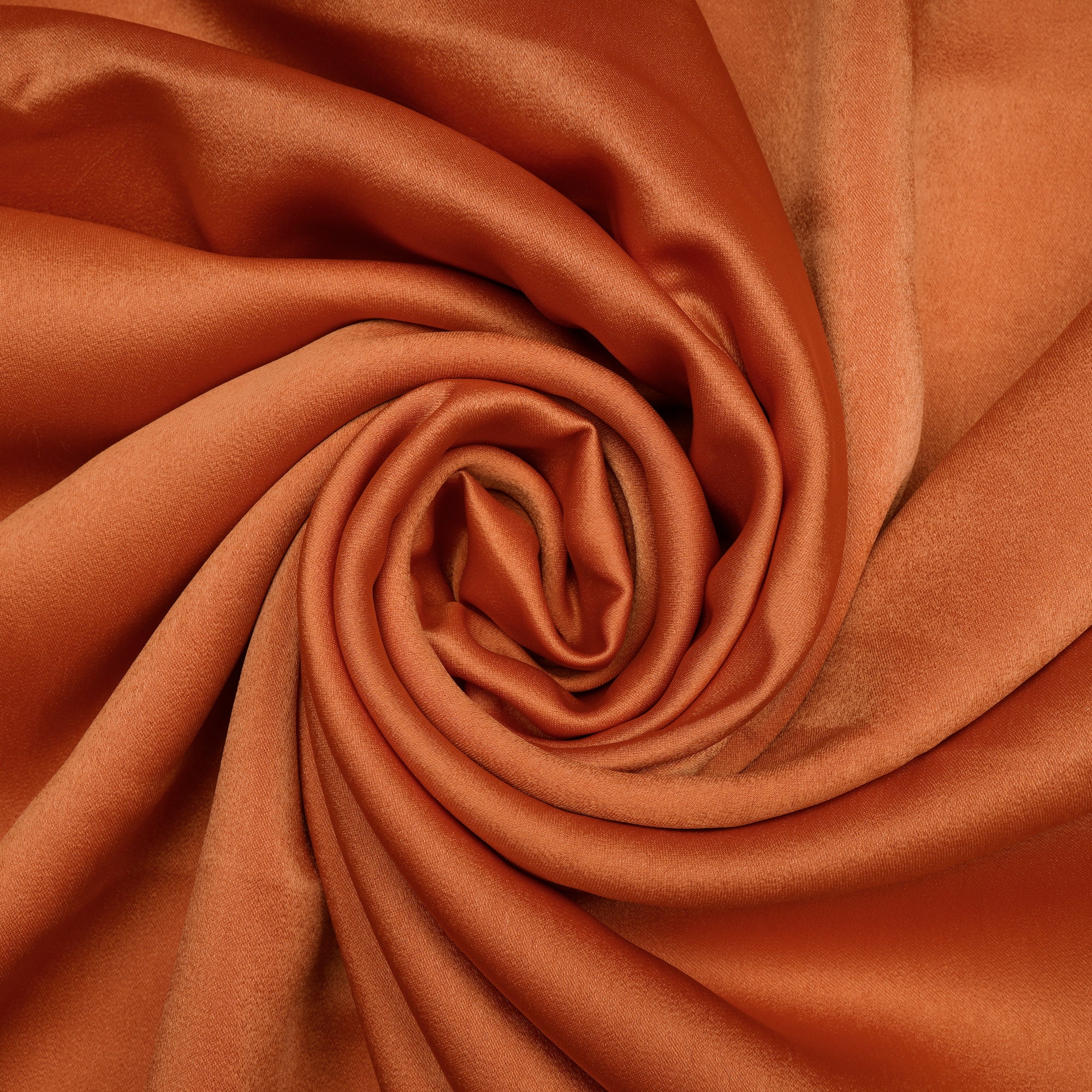 Jaffa Orange Solid Dyed Imported Velvet Satin Fabric (60" Width)