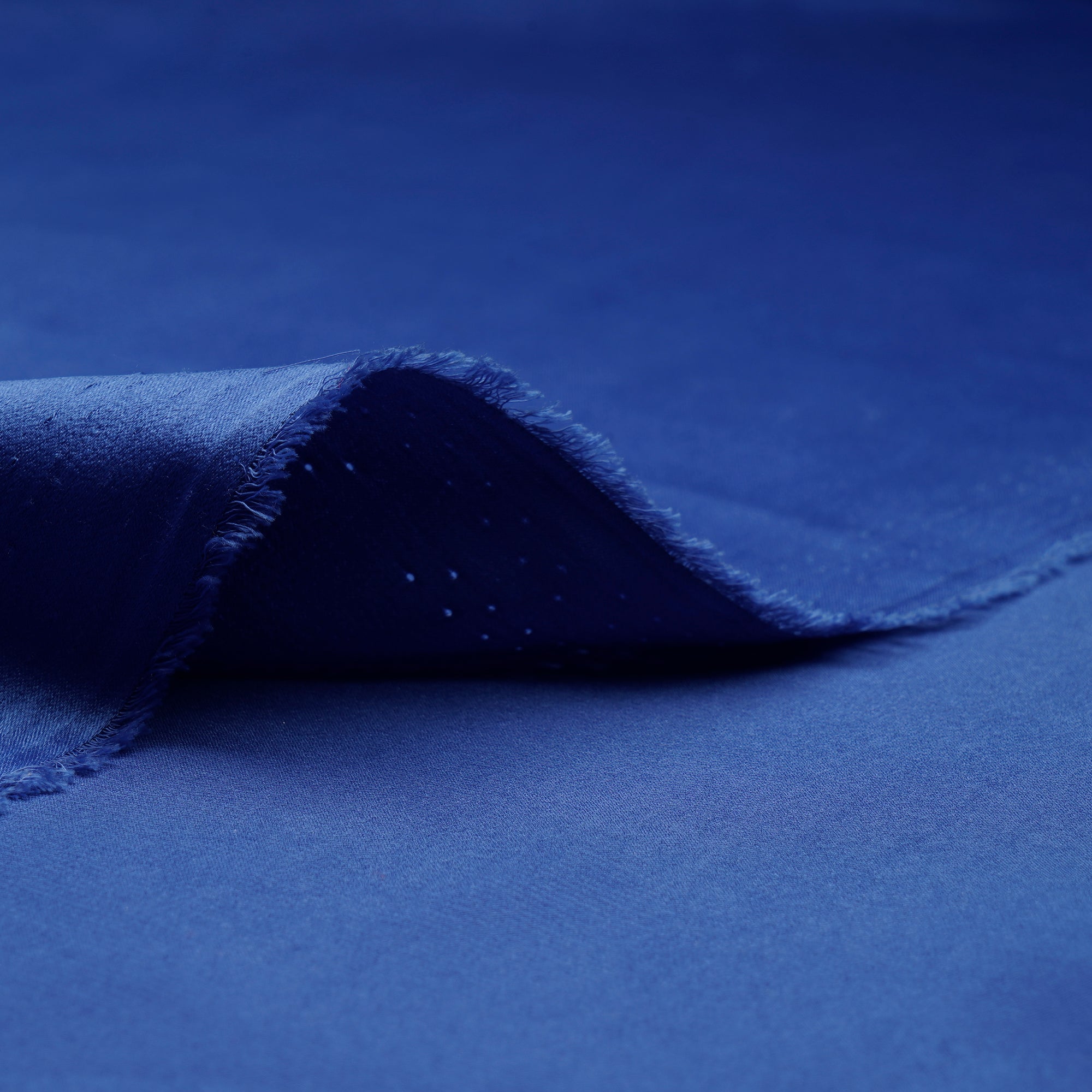 Lapis Blue Solid Dyed Imported Velvet Satin Fabric (60" Width)