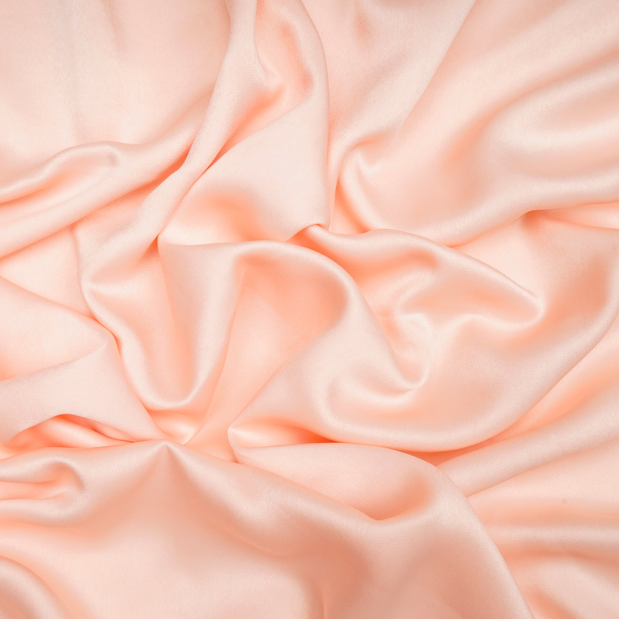 Pale Peach Solid Dyed Imported Velvet Satin Fabric (60" Width)