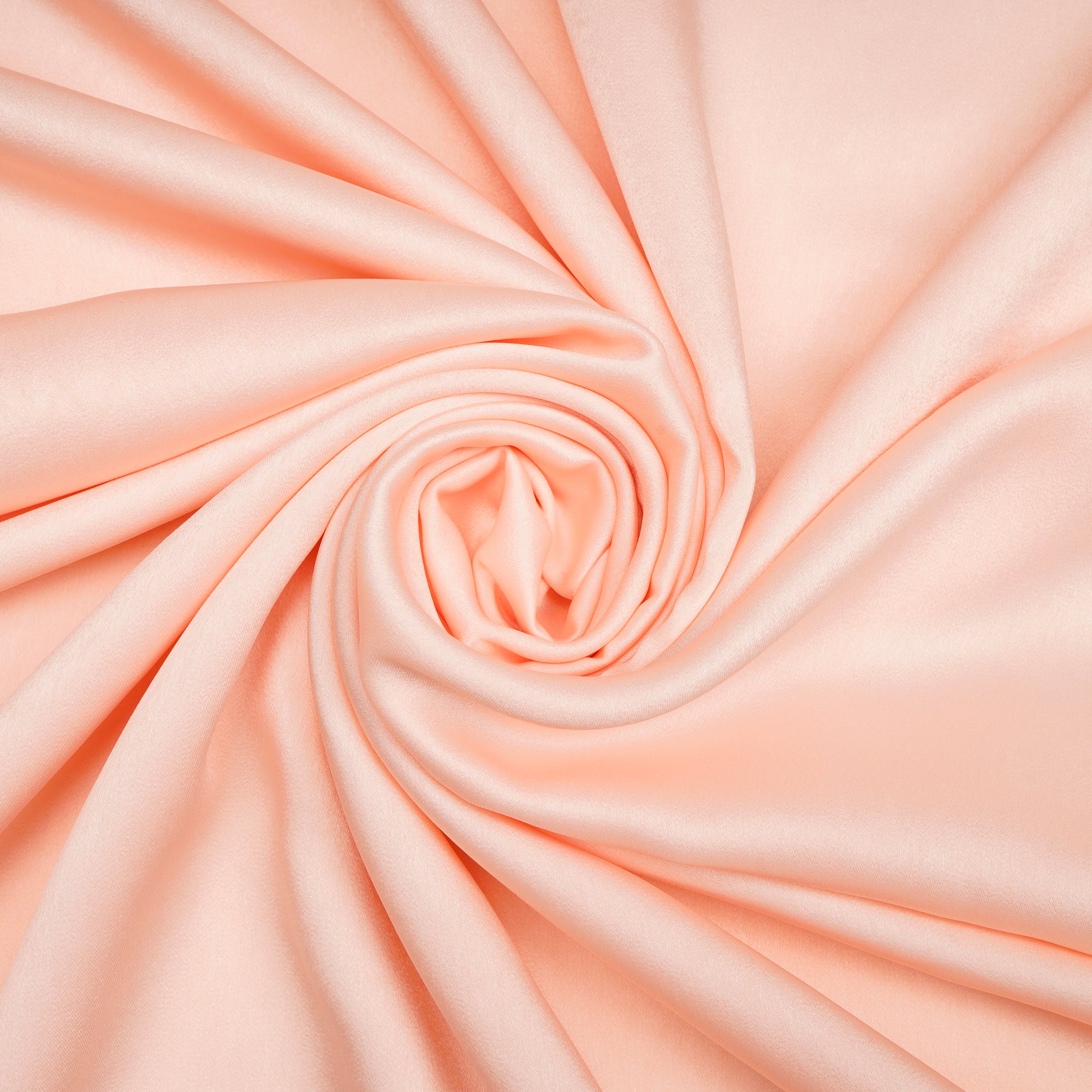 Pale Peach Solid Dyed Imported Velvet Satin Fabric (60" Width)