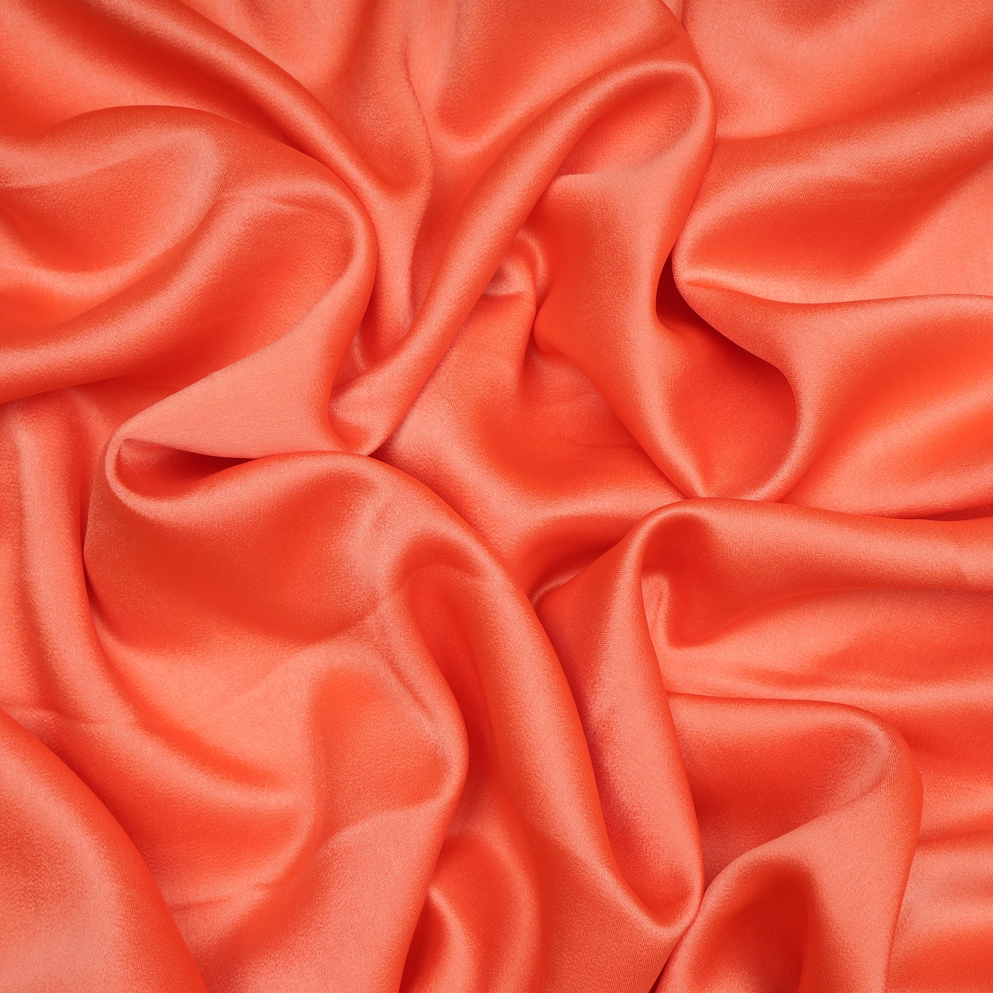 Nasturtium Solid Dyed Imported Velvet Satin Fabric (60" Width)