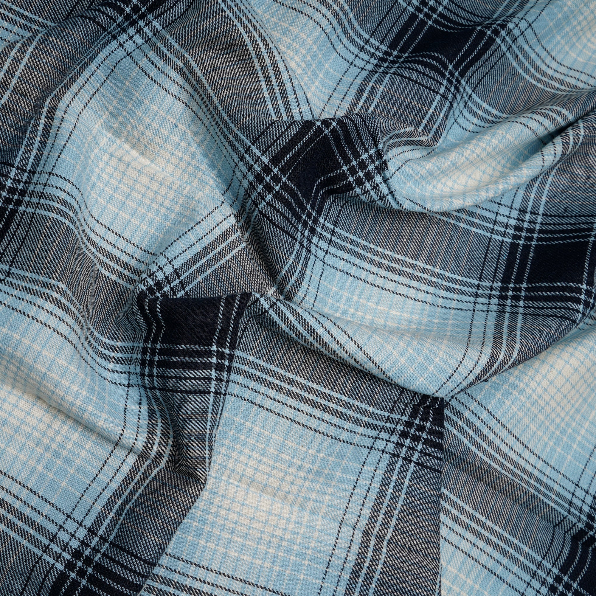 Yarn Dyed Cotton Twill Check Fabric (54" Width)