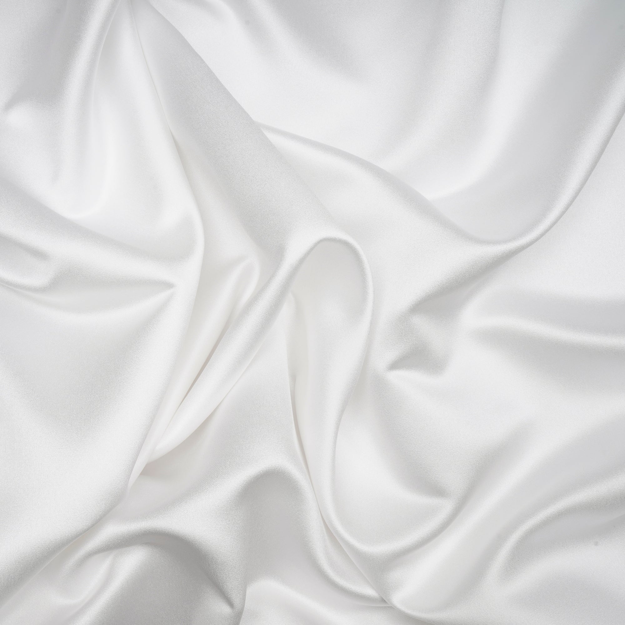 White Solid Dyed Imported Duchess Satin Fabric (60" Width)