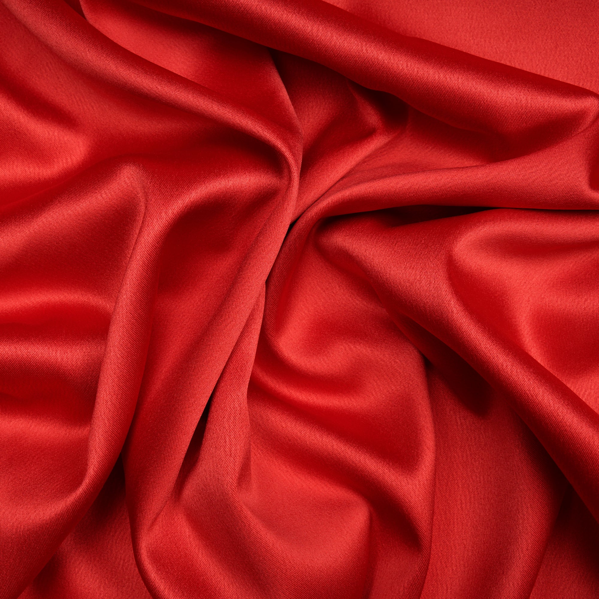 Red Solid Dyed Imported Duchess Satin Fabric (60" Width)