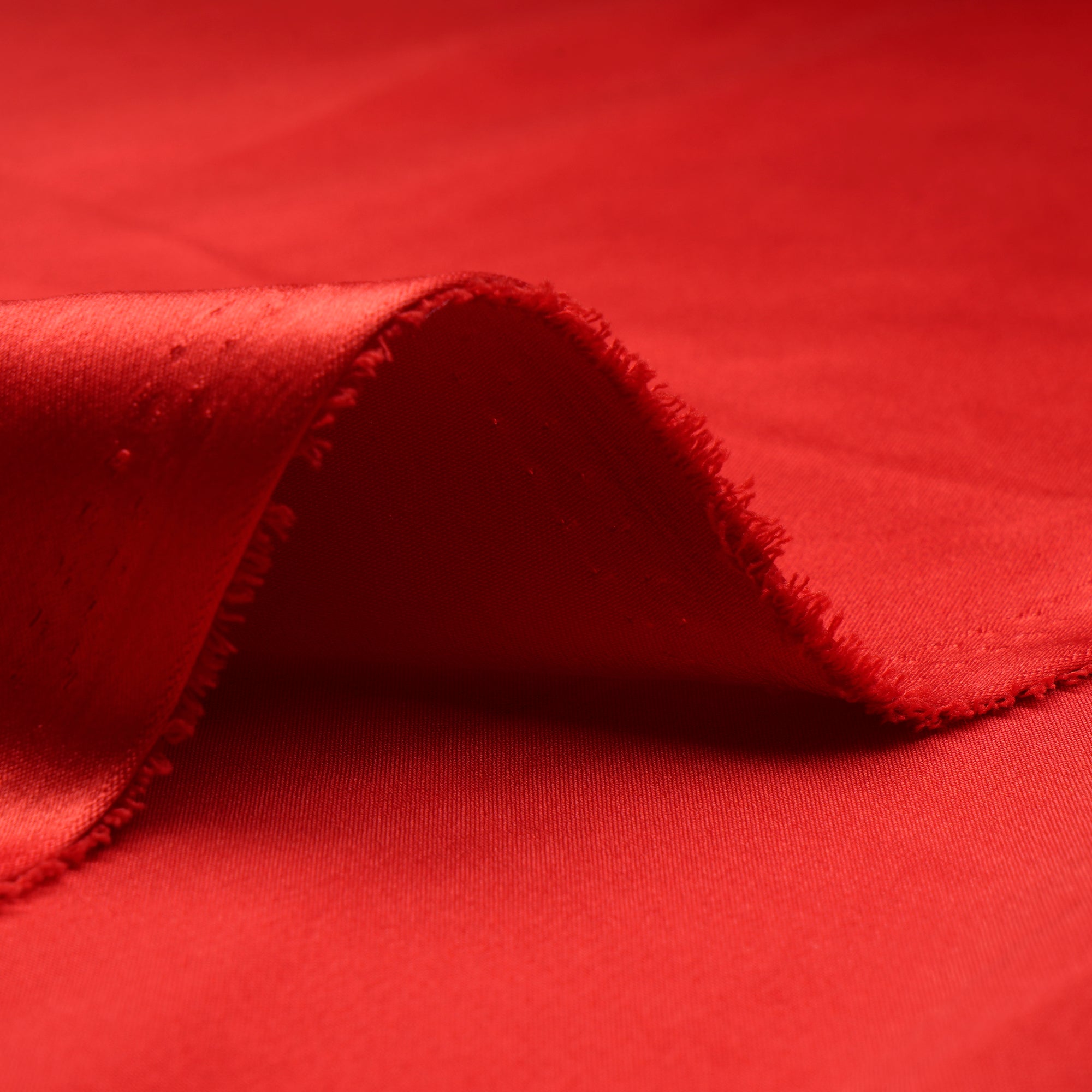 Red Solid Dyed Imported Duchess Satin Fabric (60" Width)