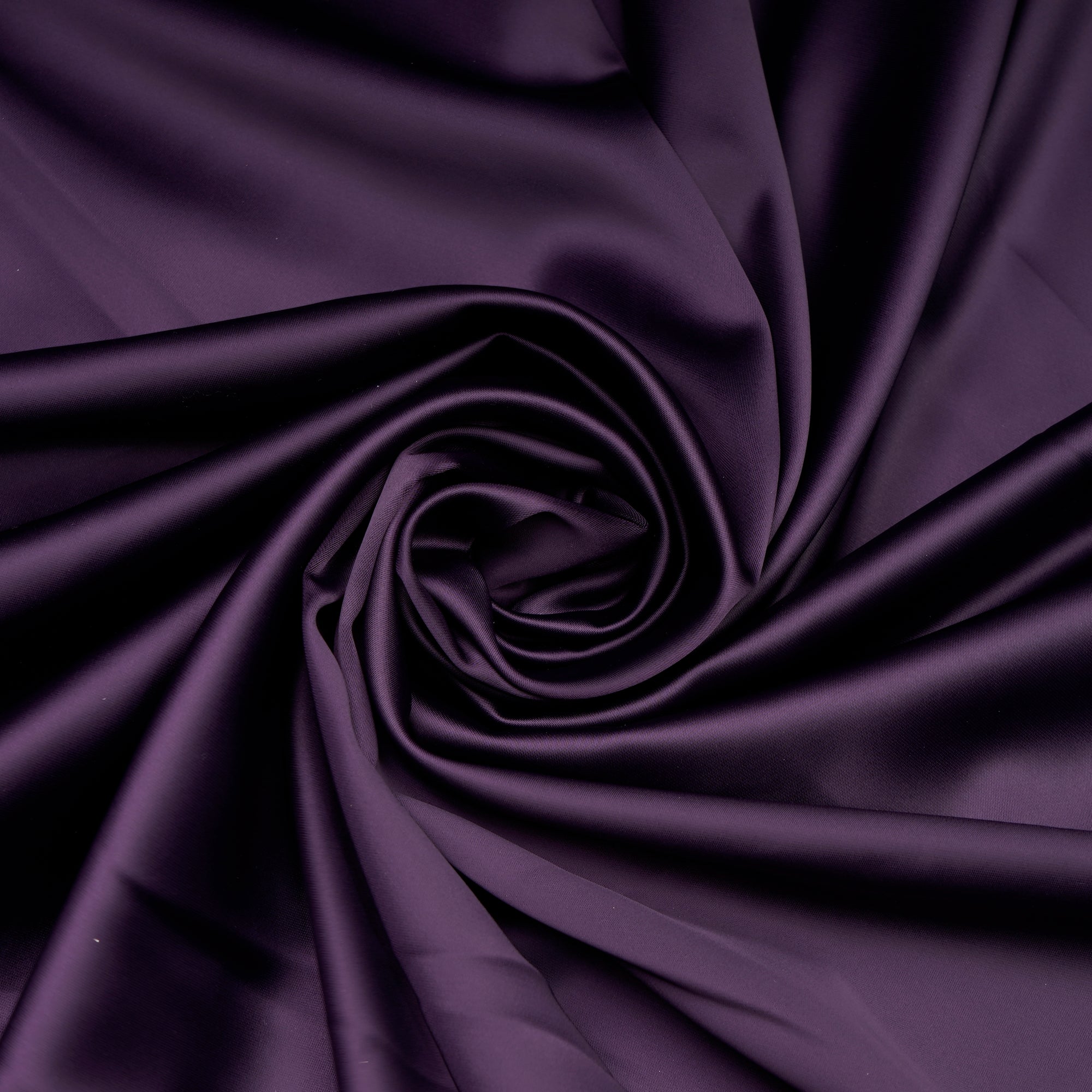 Shadow Purple Solid Dyed Imported Duchess Satin Fabric (60" Width)