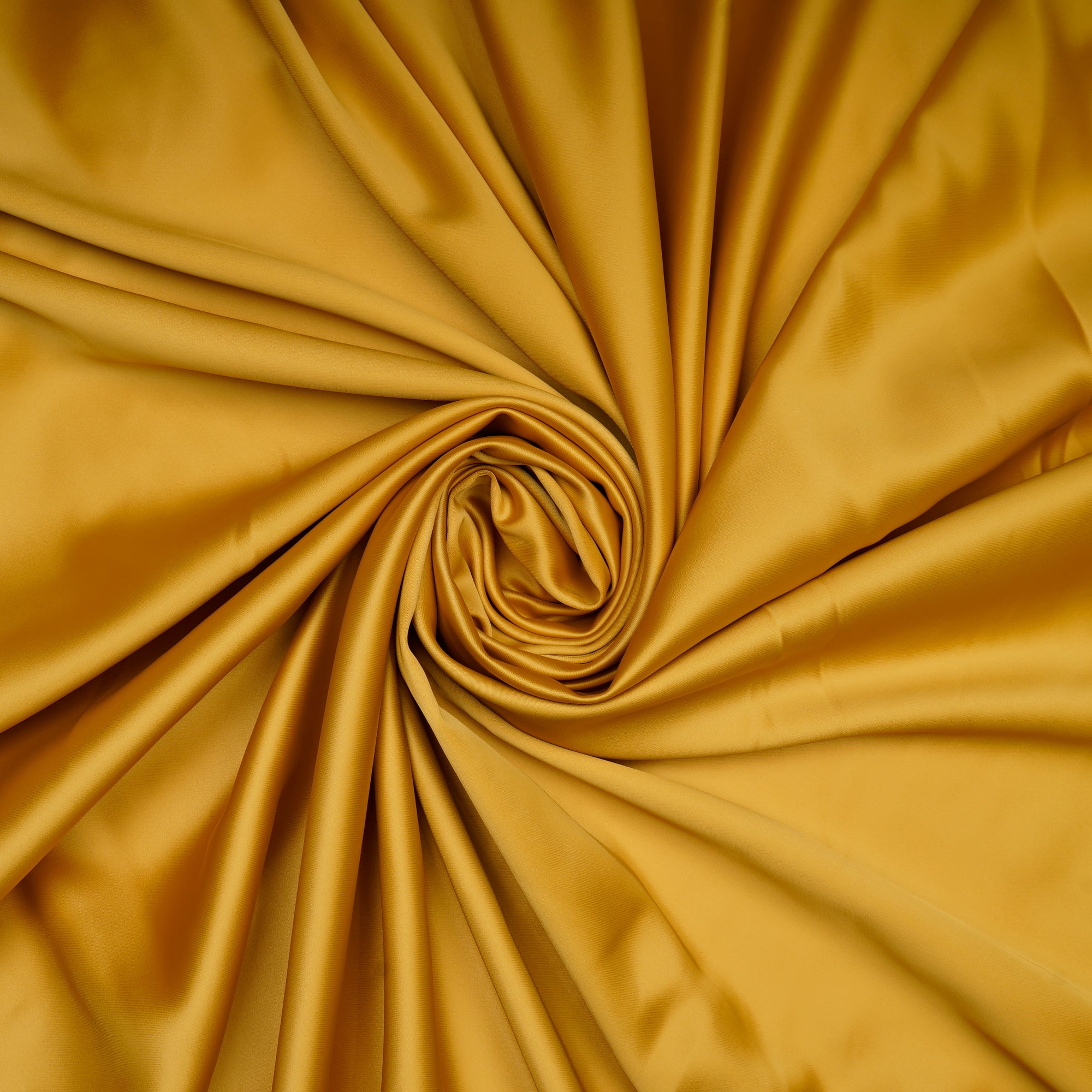 Mustard Solid Dyed Imported Duchess Satin Fabric (60" Width)