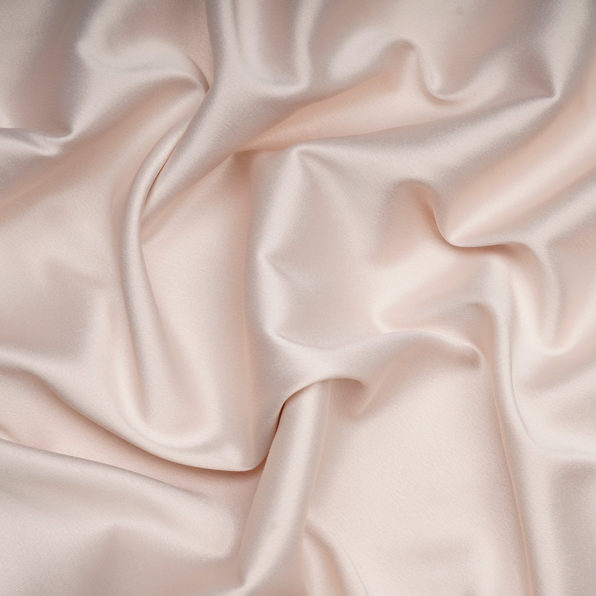Cream Solid Dyed Imported Duchess Satin Fabric (60" Width)