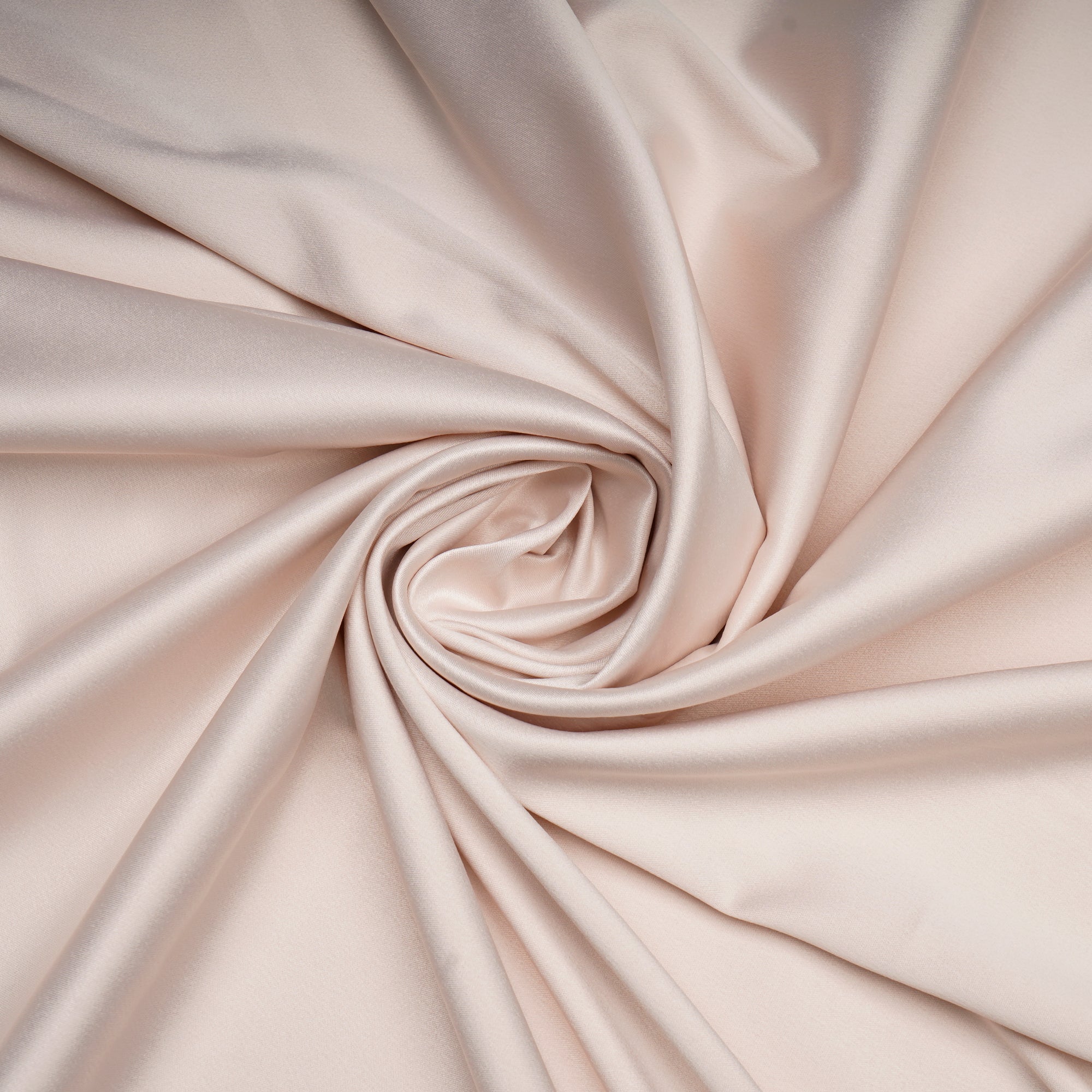 Cream Solid Dyed Imported Duchess Satin Fabric (60" Width)