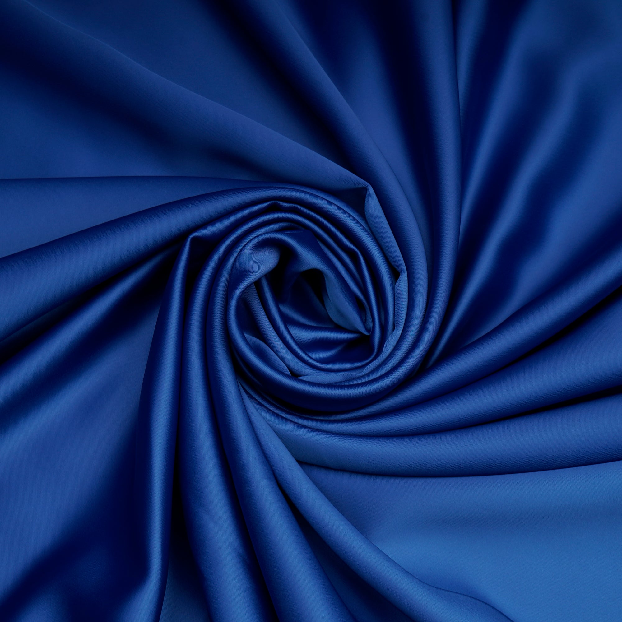 Navy Blue Solid Dyed Imported Duchess Satin Fabric (60" Width)