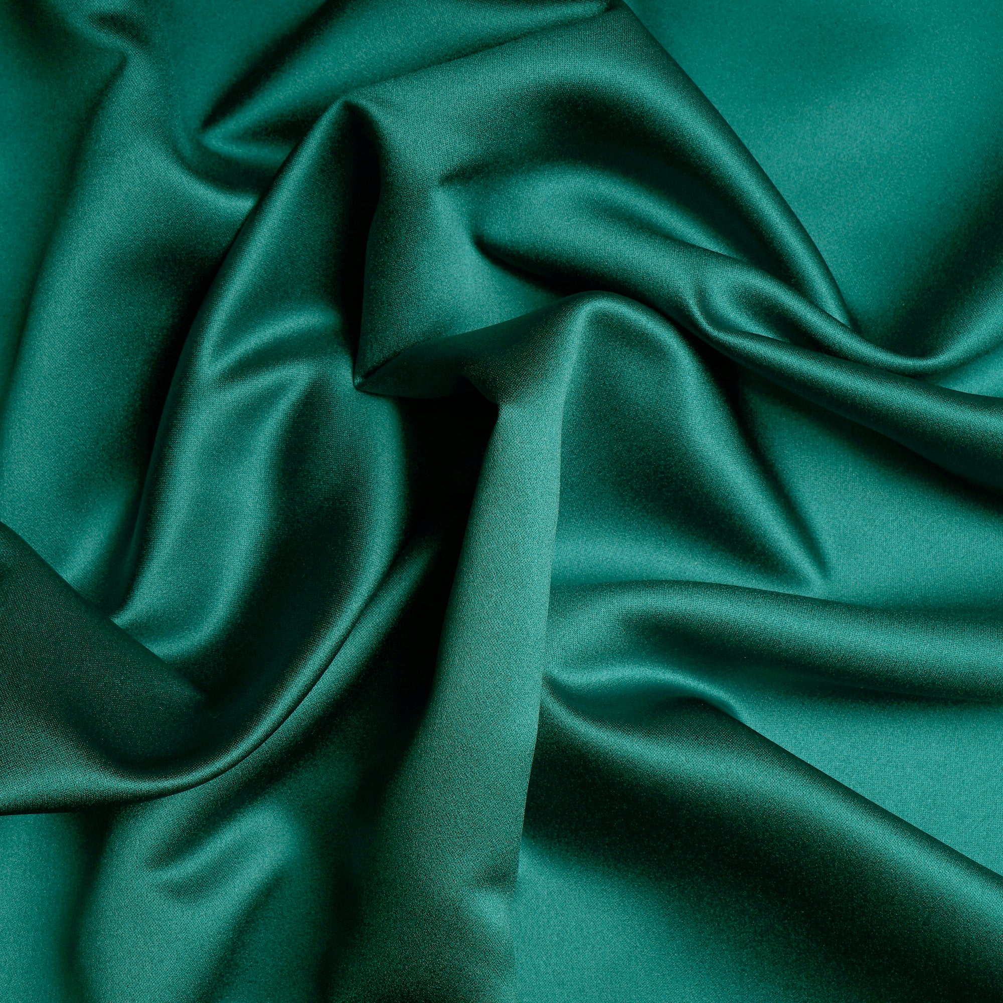 Dark Green Solid Dyed Imported Duchess Satin Fabric (60" Width)
