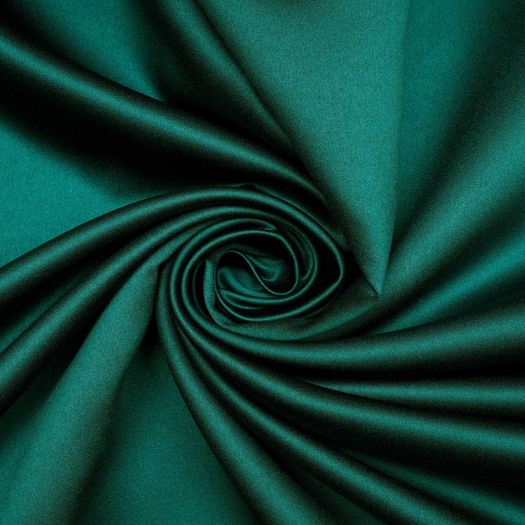 Dark Green Solid Dyed Imported Duchess Satin Fabric (60" Width)