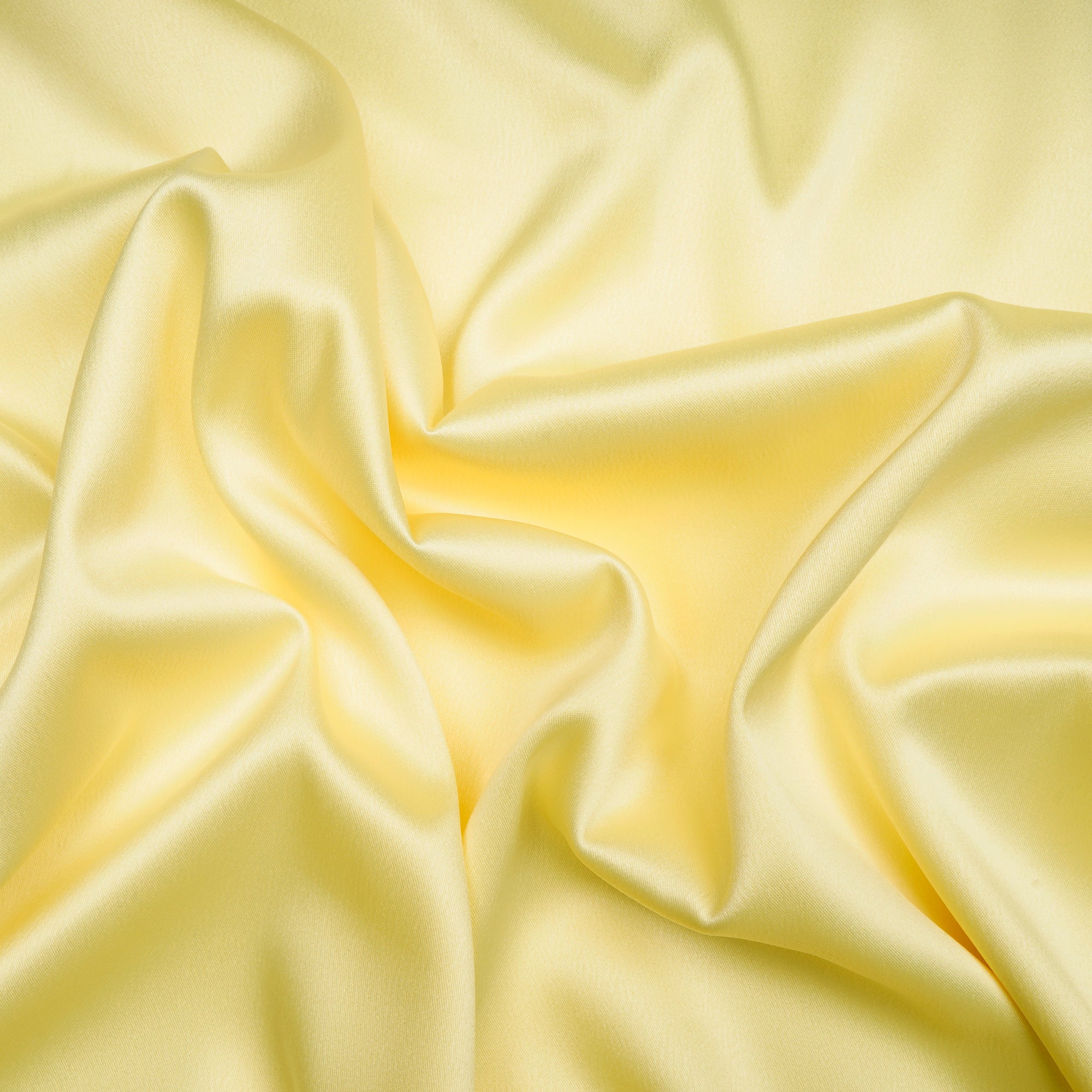 Wax Yellow Solid Dyed Imported Duchess Satin Fabric (60" Width)