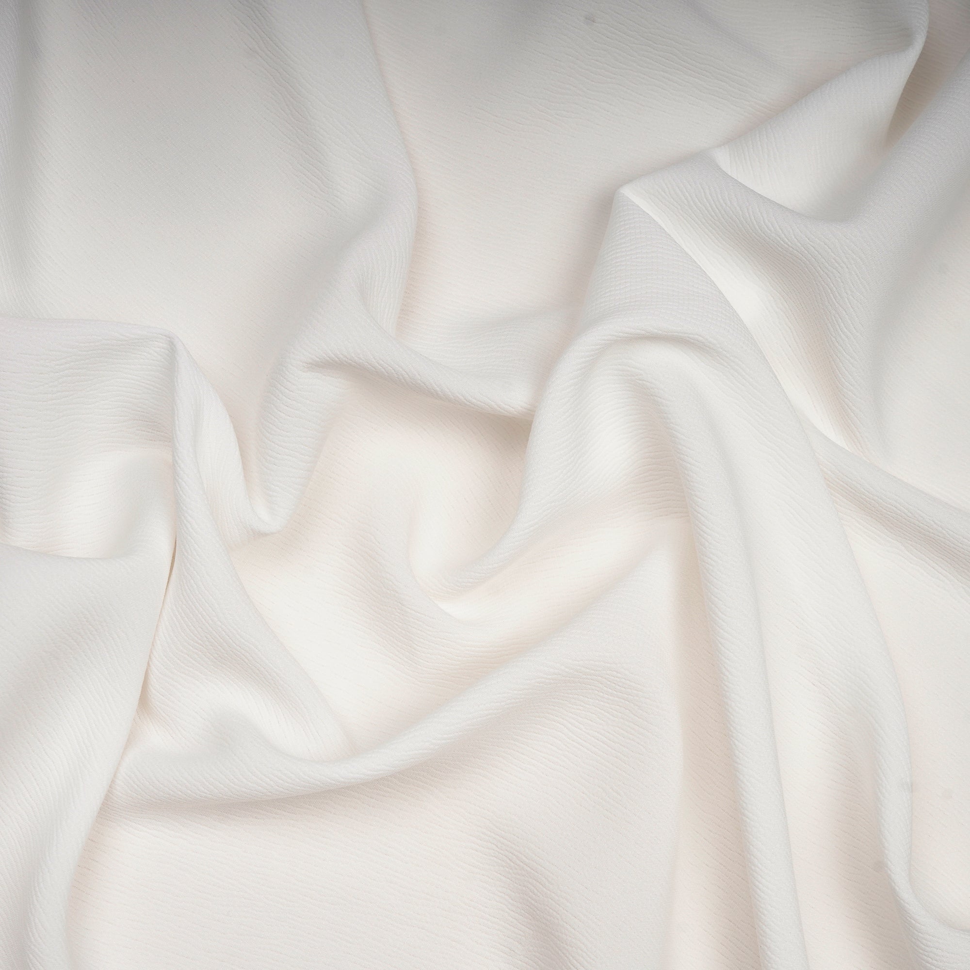 White Solid Dyed Imported Cocktail Satin Fabric (60" Width)