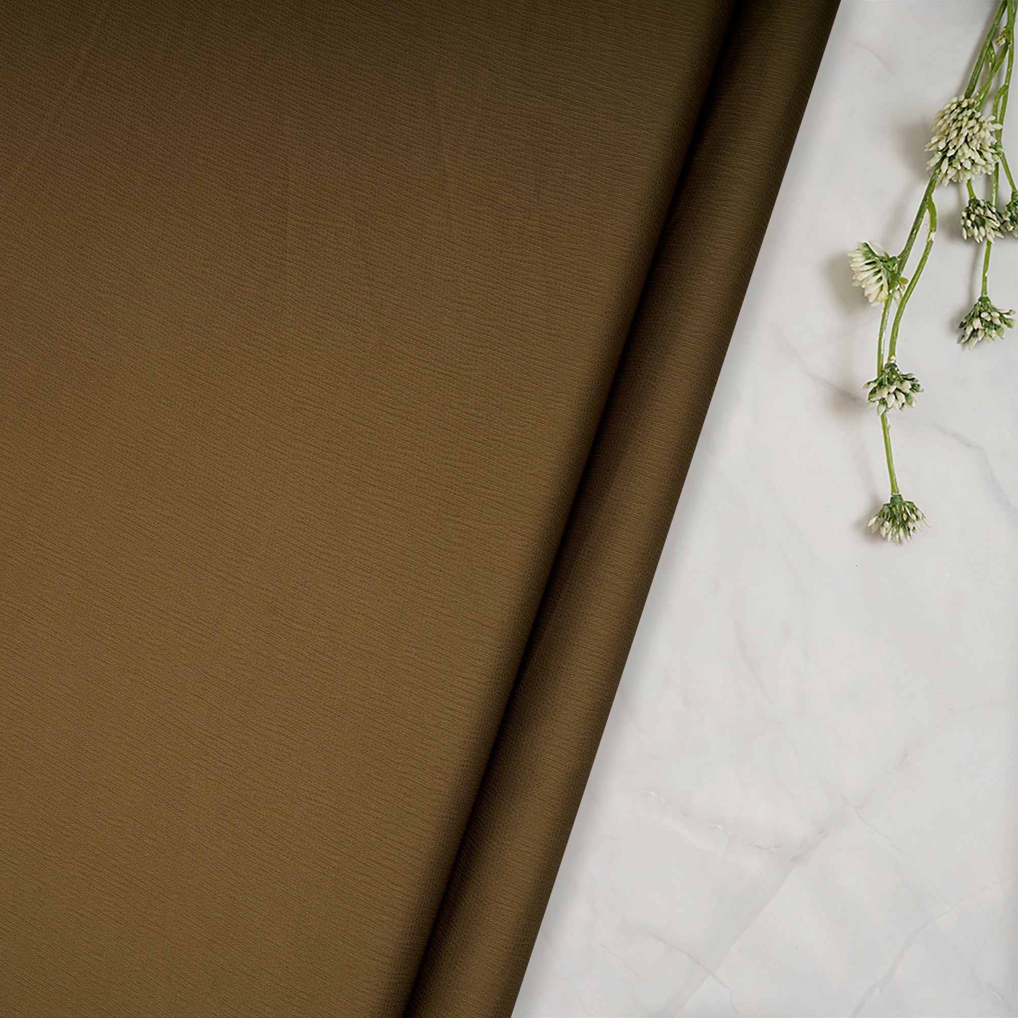 Olive Green Solid Dyed Imported Cocktail Satin Fabric (60" Width)