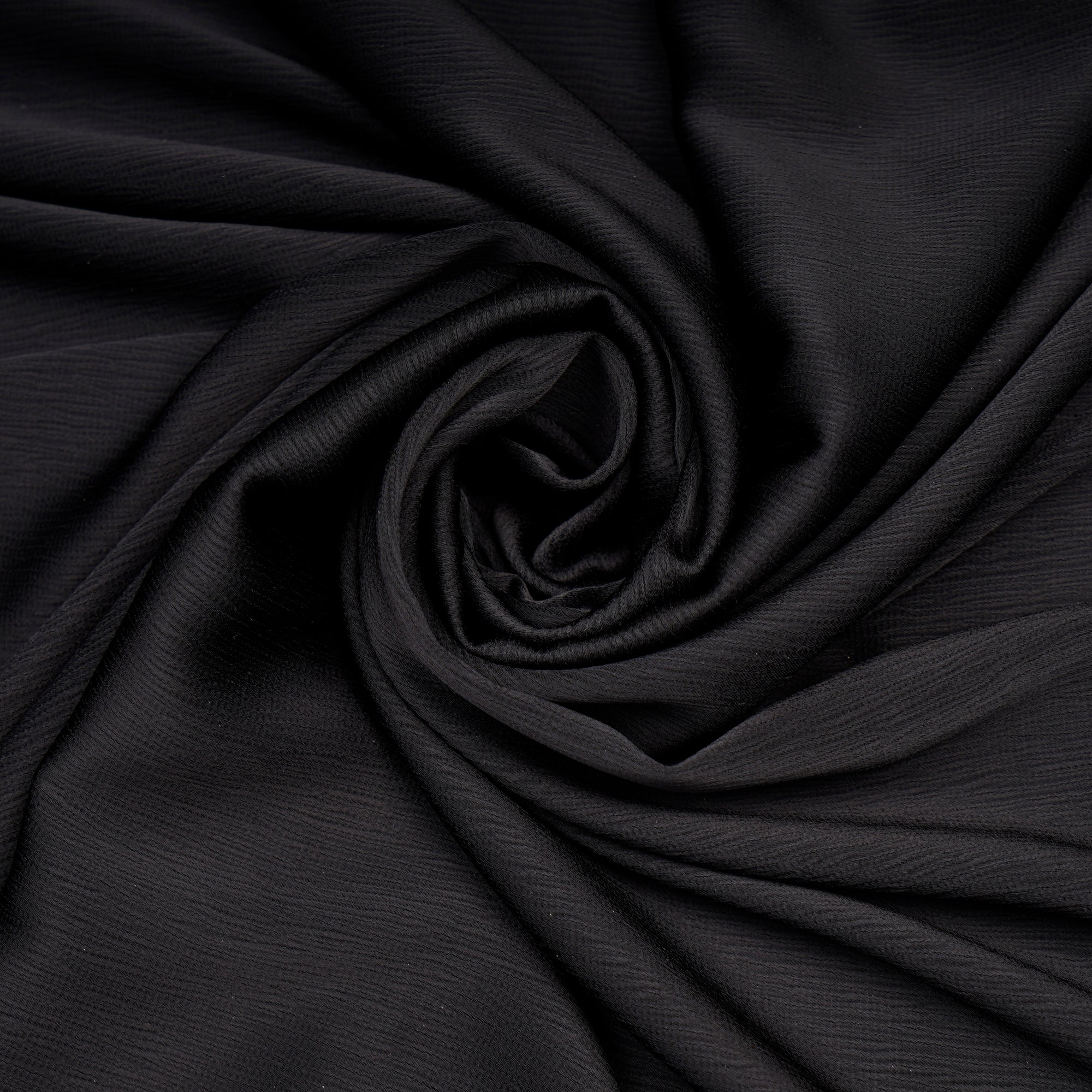 Black Solid Dyed Imported Cocktail Satin Fabric (60" Width)