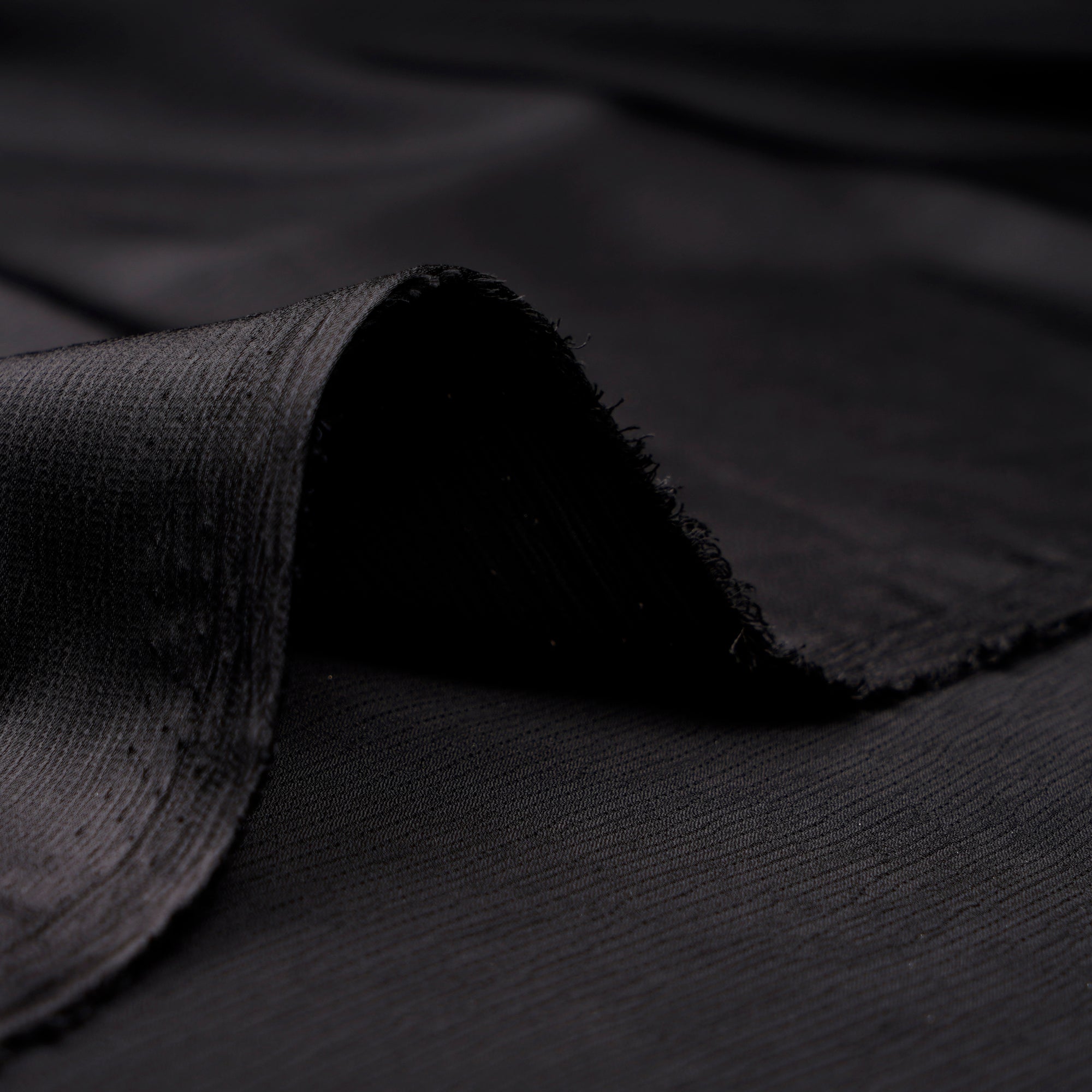 Black Solid Dyed Imported Cocktail Satin Fabric (60" Width)