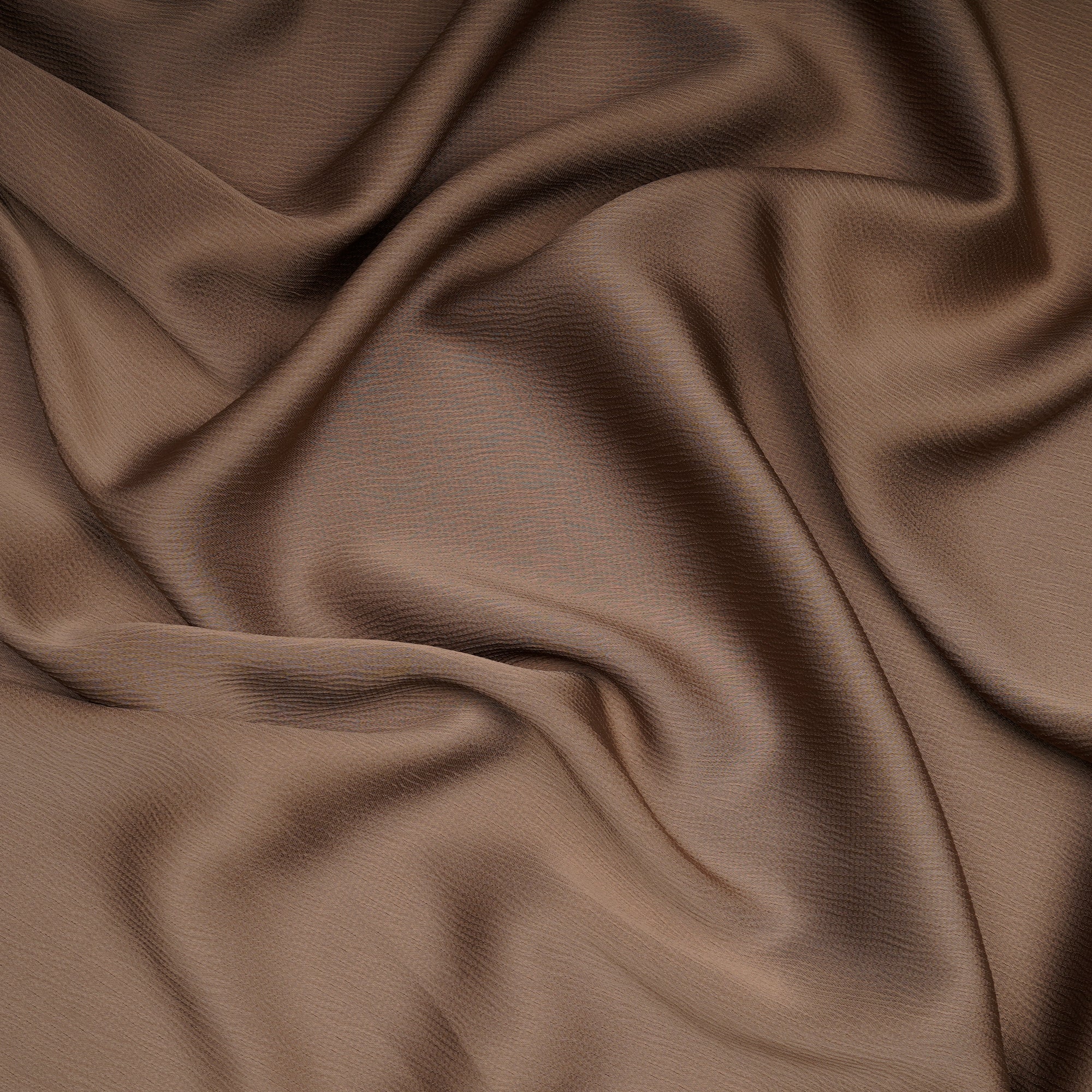 Coca Mocha Solid Dyed Imported Cocktail Satin Fabric (60" Width)