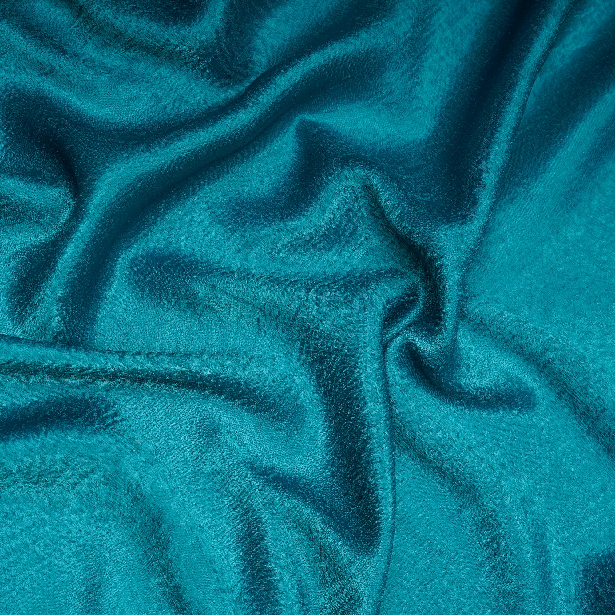 Lake Blue Solid Dyed Imported Sandwash Satin Fabric (60" Width)
