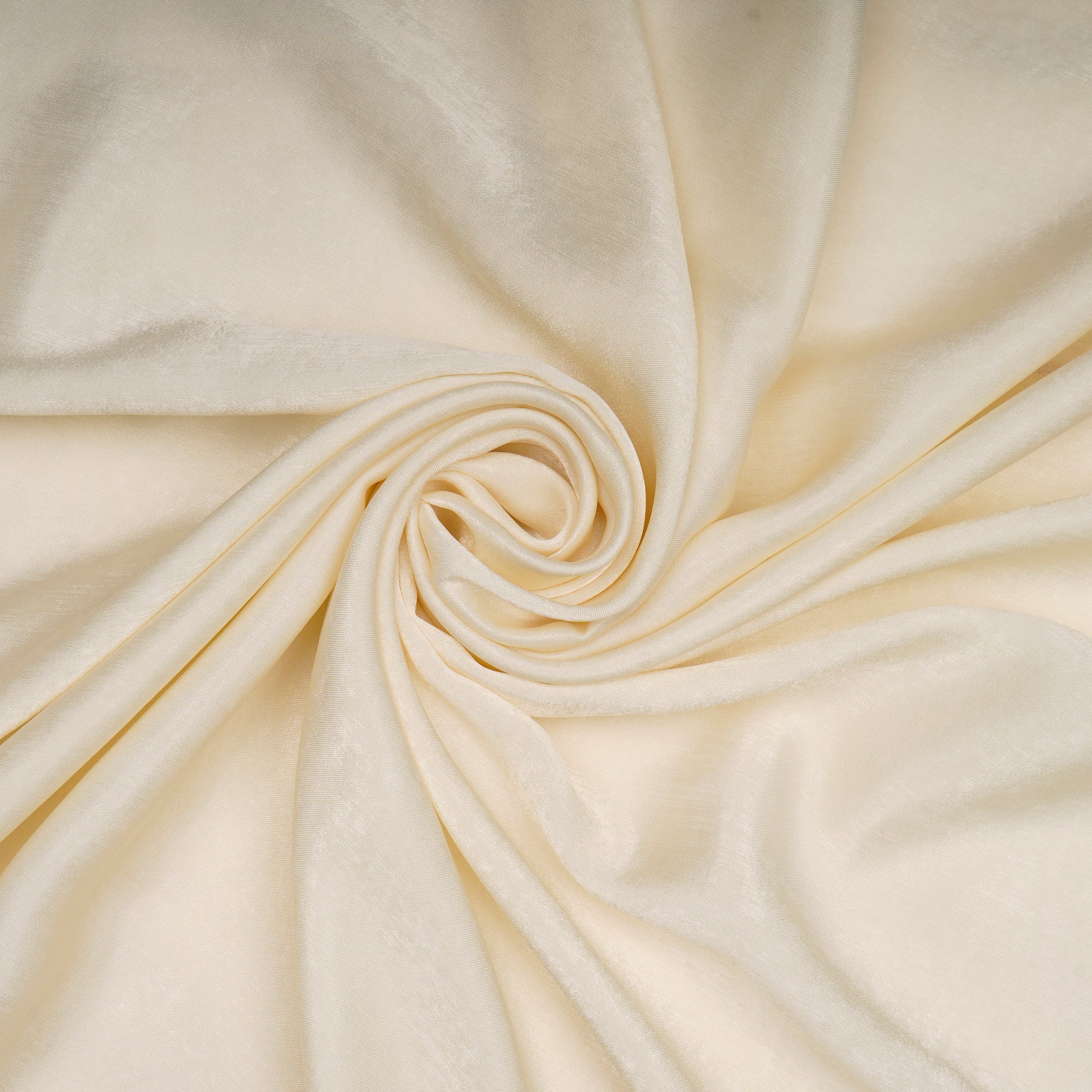 Off White Solid Dyed Imported Sandwash Satin Fabric (60" Width)