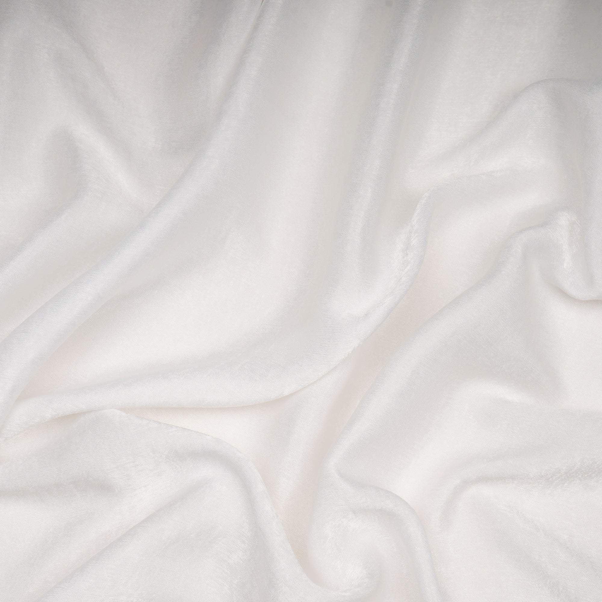 White Solid Dyed Imported Sandwash Satin Fabric (60" Width)
