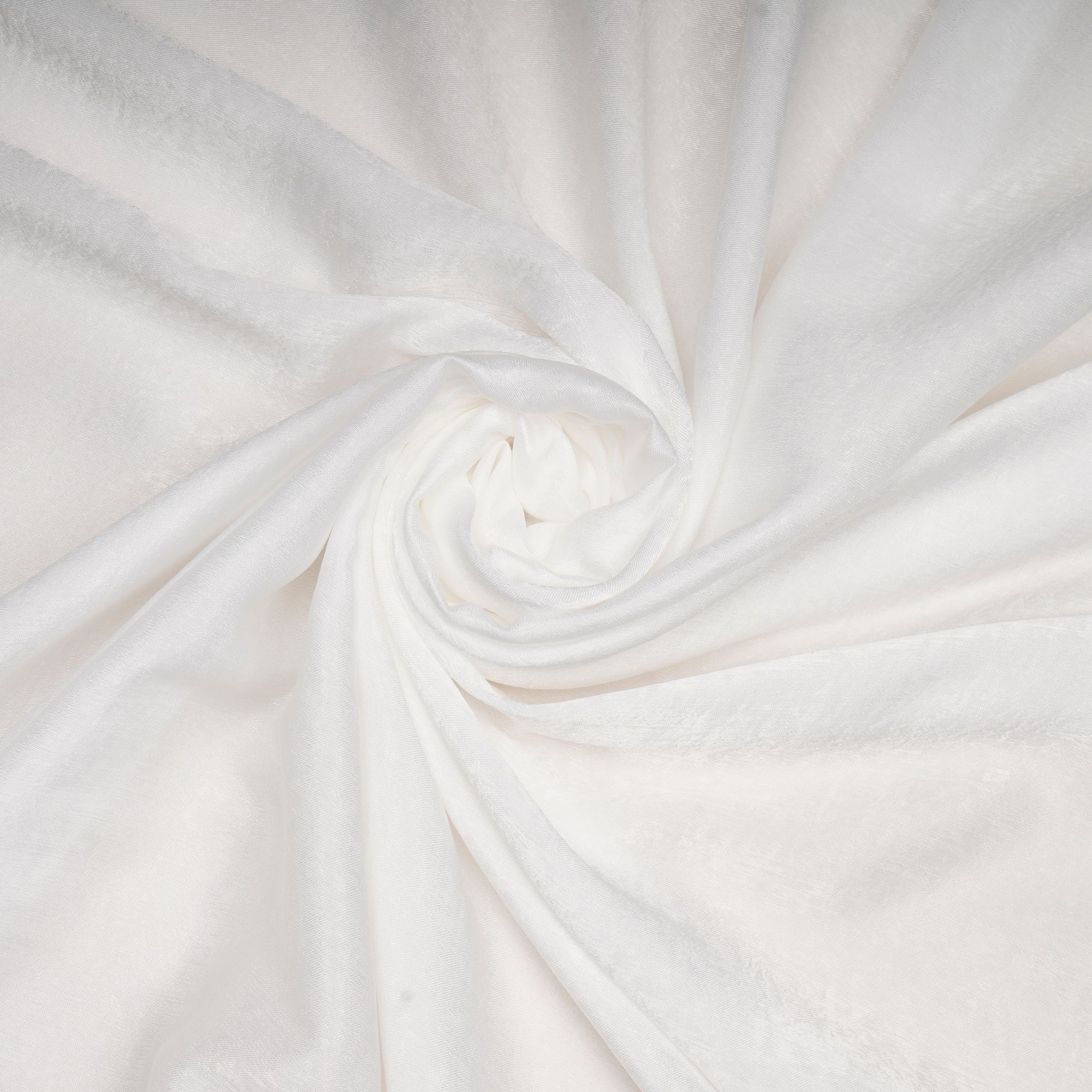 White Solid Dyed Imported Sandwash Satin Fabric (60" Width)