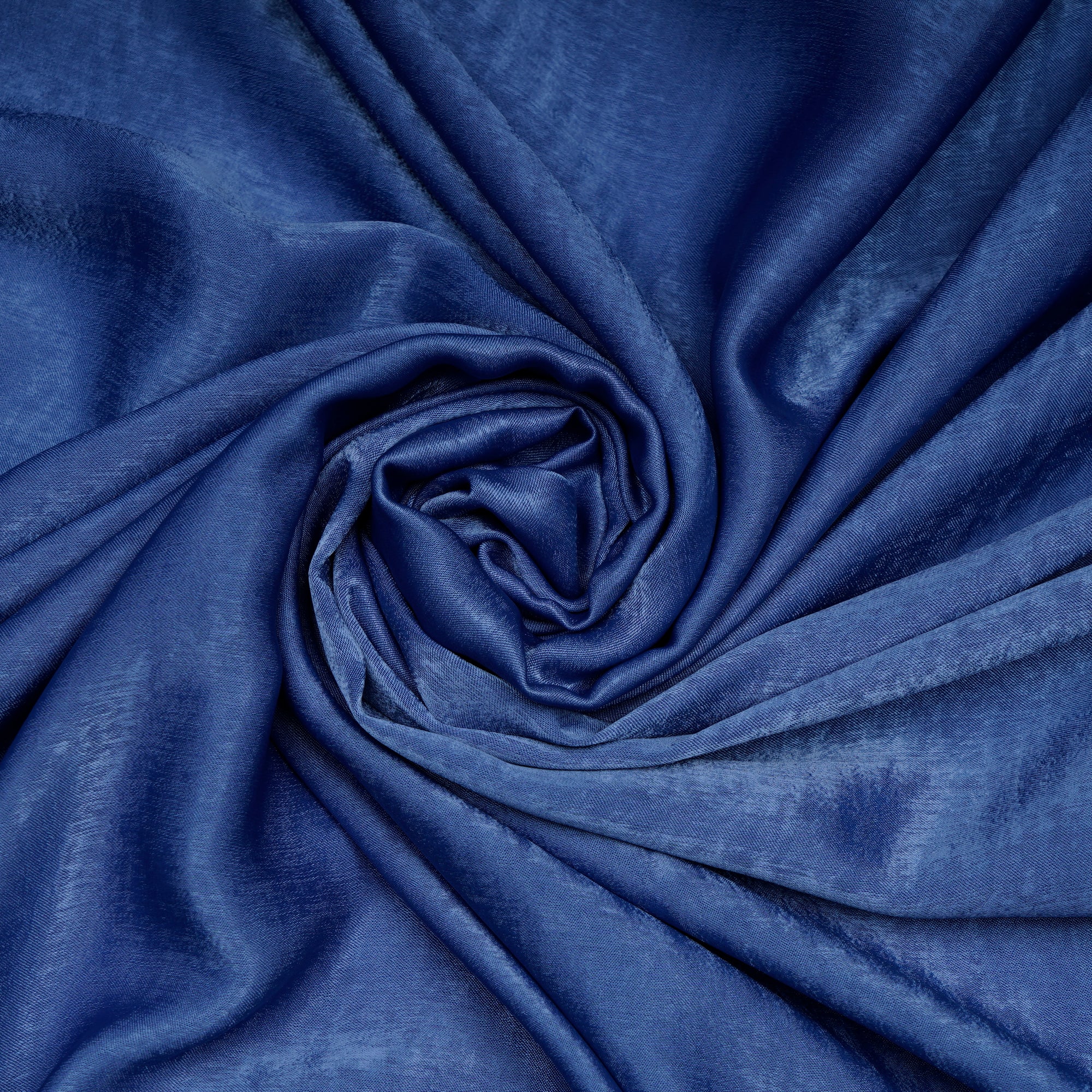 Palace Blue Solid Dyed Imported Sandwash Satin Fabric (60" Width)
