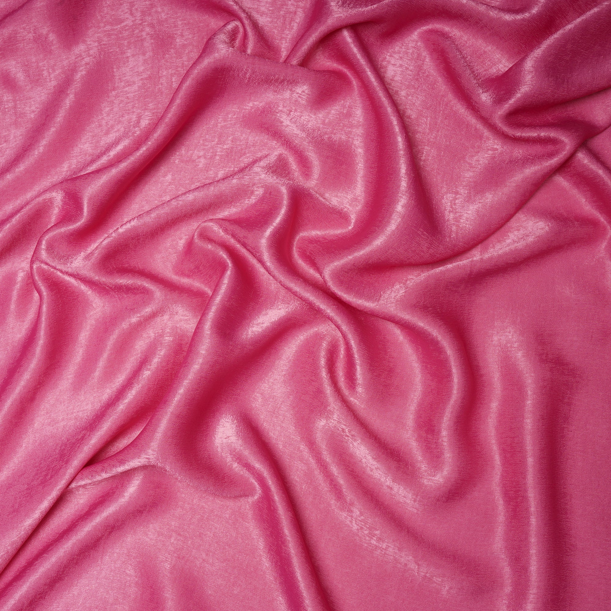 Bubblegum Solid Dyed Imported Sandwash Satin Fabric (60" Width)