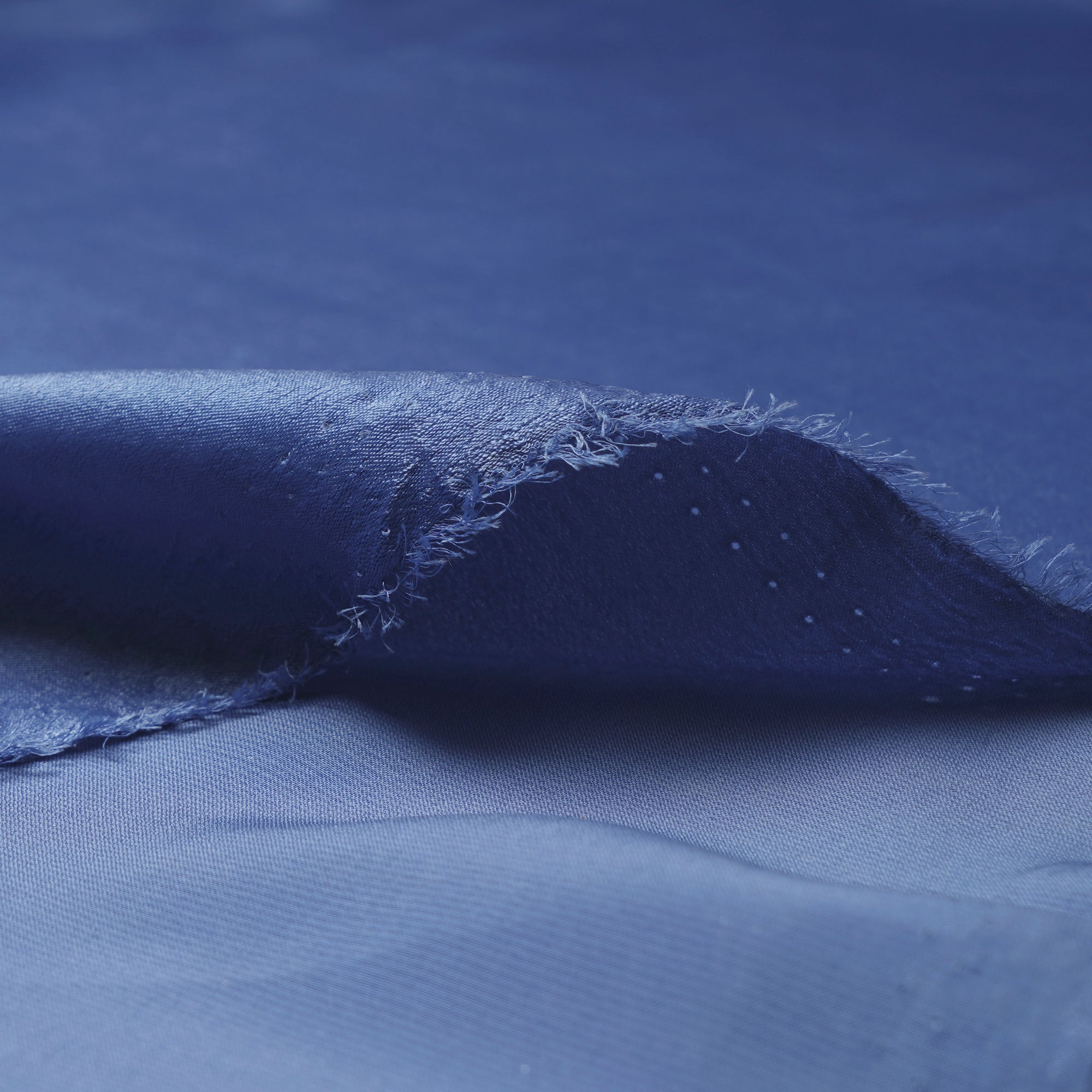 Nebulas Blue Solid Dyed Imported Sandwash Satin Fabric (60" Width)