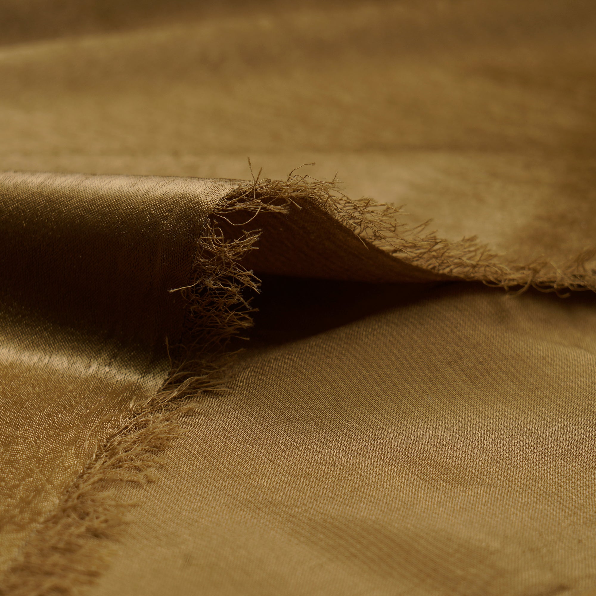 Ecru Olive Solid Dyed Imported Sandwash Satin Fabric (60" Width)