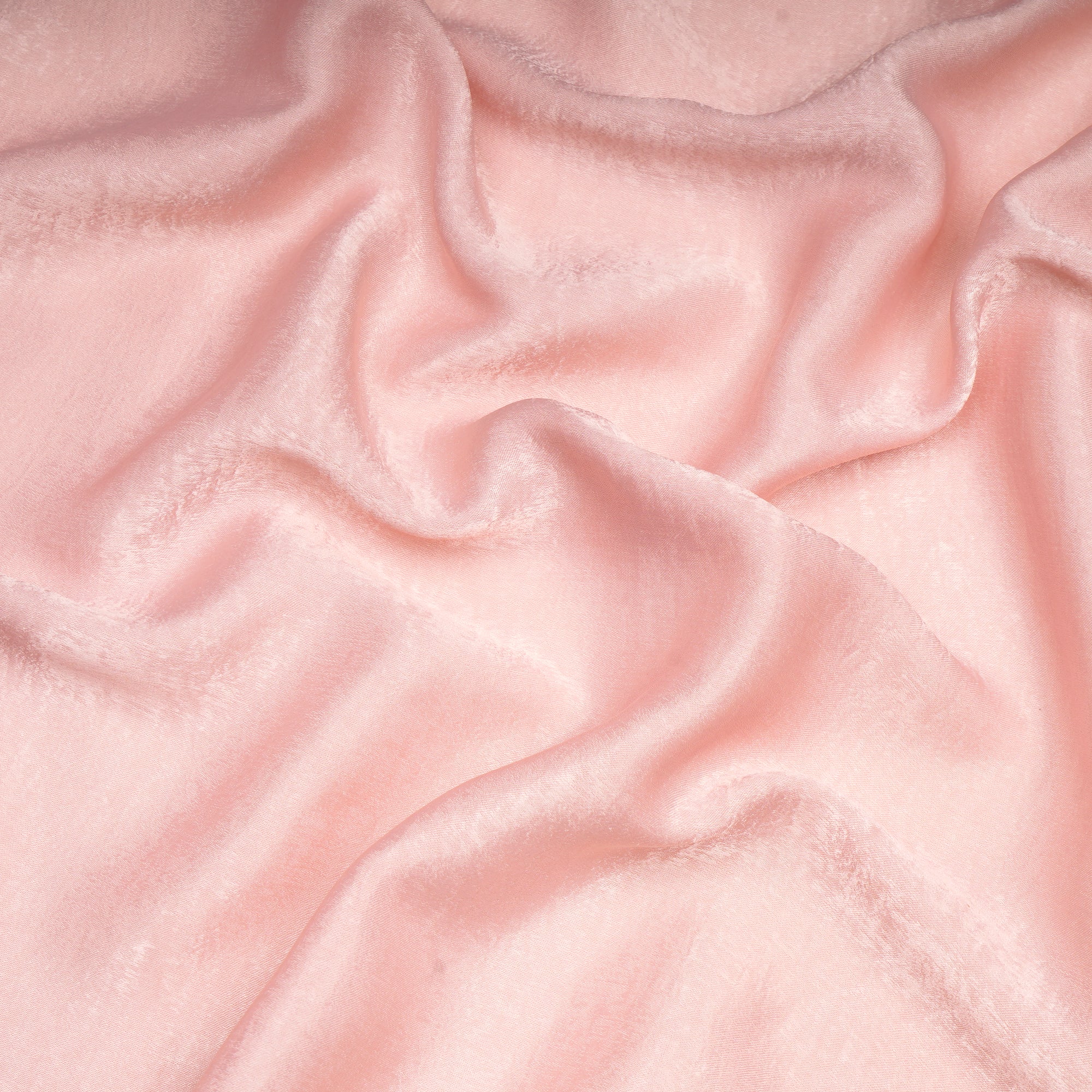 Cloud Pink Solid Dyed Imported Sandwash Satin Fabric (60" Width)