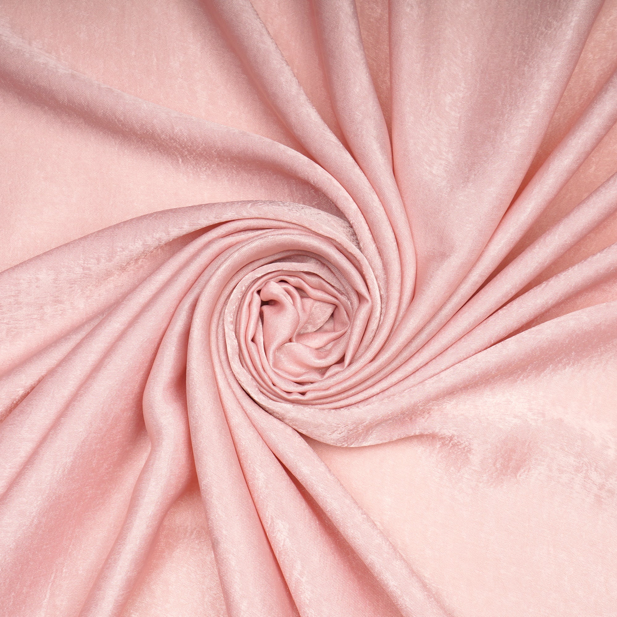 Cloud Pink Solid Dyed Imported Sandwash Satin Fabric (60" Width)