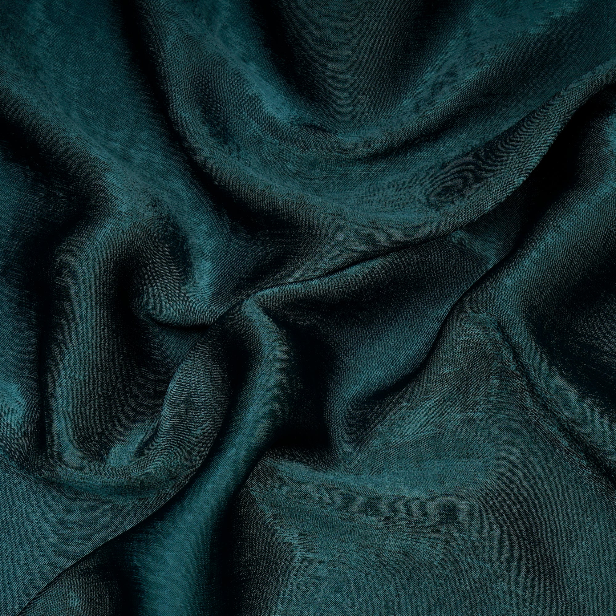 Dark Sea Solid Dyed Imported Sandwash Satin Fabric (60" Width)