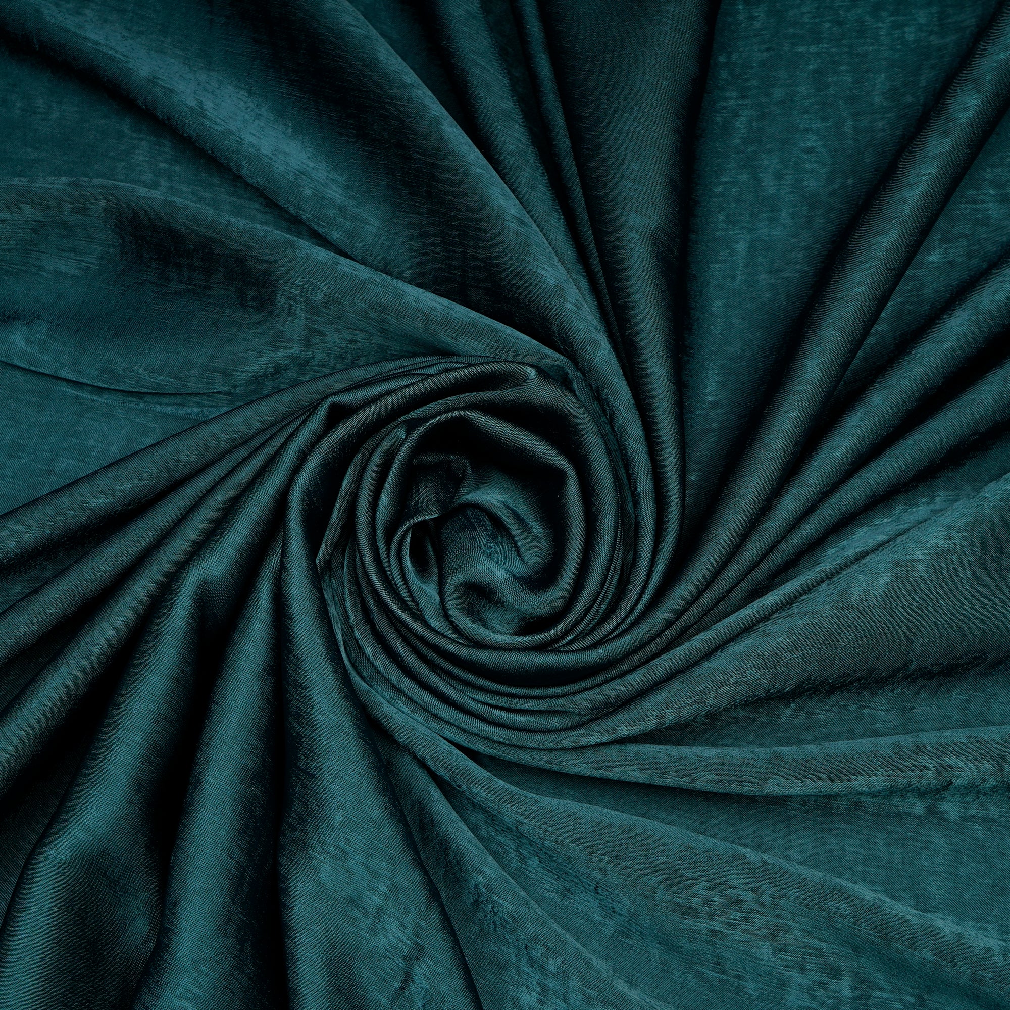 Dark Sea Solid Dyed Imported Sandwash Satin Fabric (60" Width)