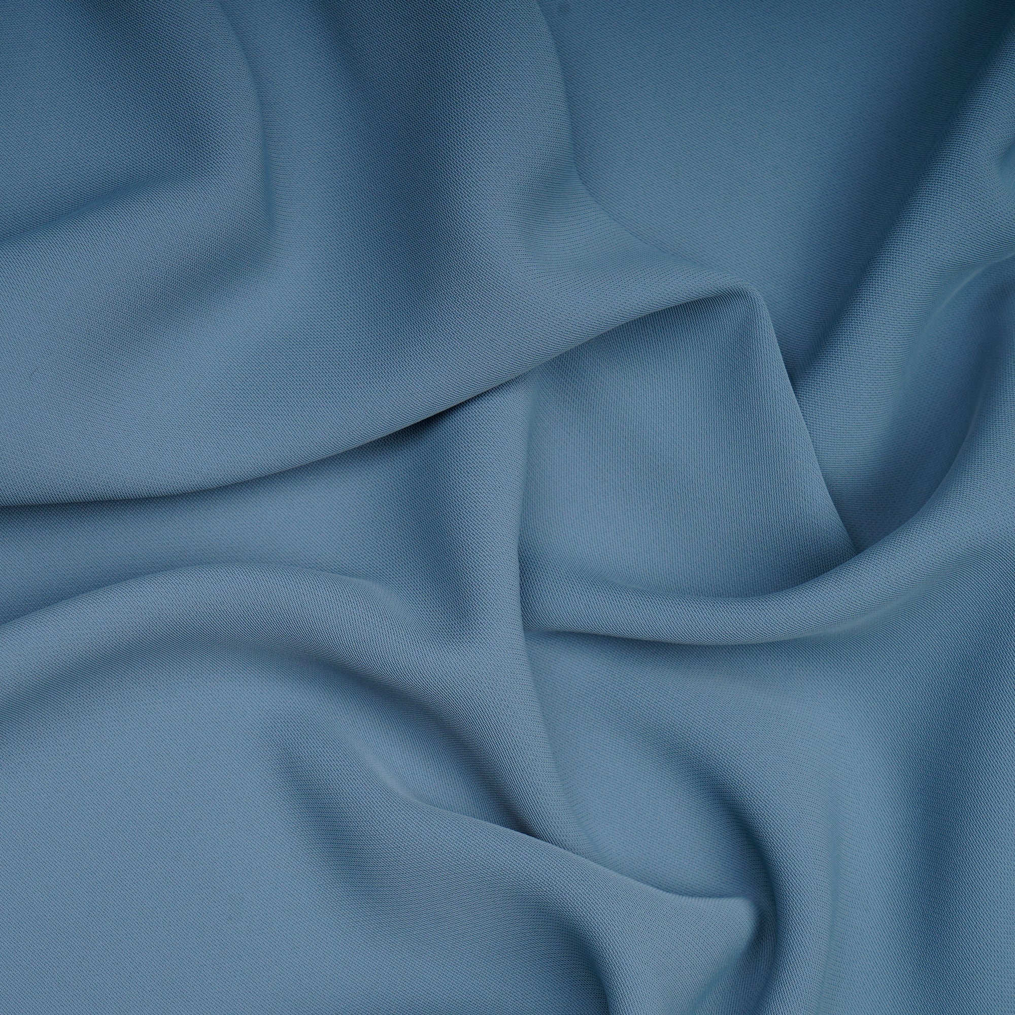 Adriatic Blue Solid Dyed Imported Mesh Twill Satin Fabric (60" Width)