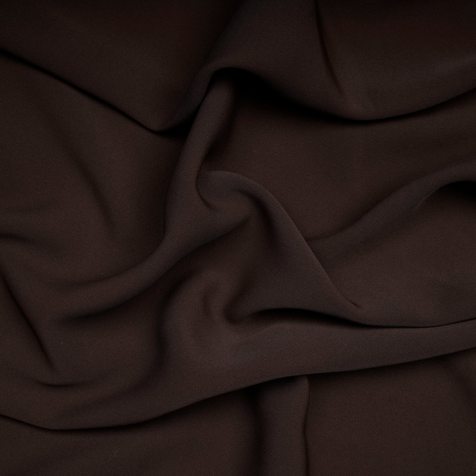 Dark Brown Solid Dyed Imported Mesh Twill Satin Fabric (60" Width)