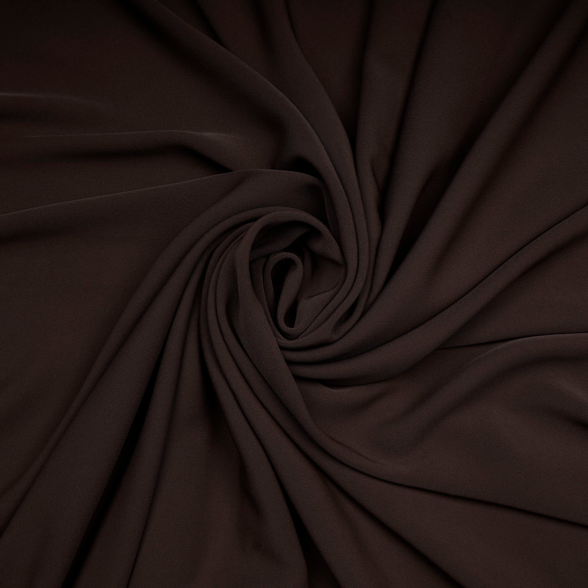 Dark Brown Solid Dyed Imported Mesh Twill Satin Fabric (60" Width)