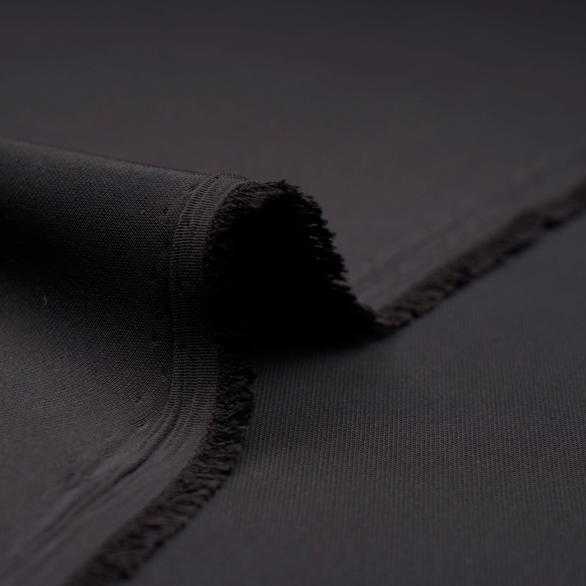 Black Solid Dyed Imported Mesh Twill Satin Fabric (60" Width)