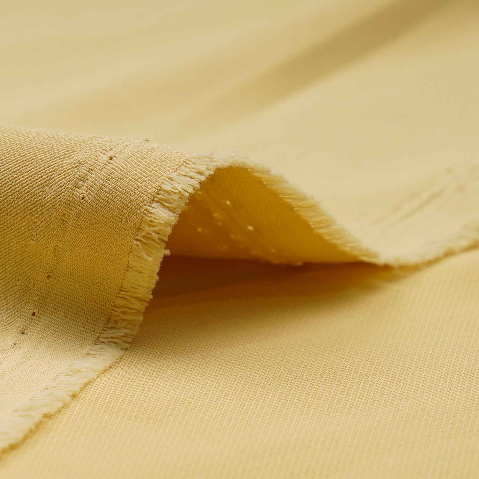 Pastel Yellow Solid Dyed Imported Mesh Twill Satin Fabric (60" Width)