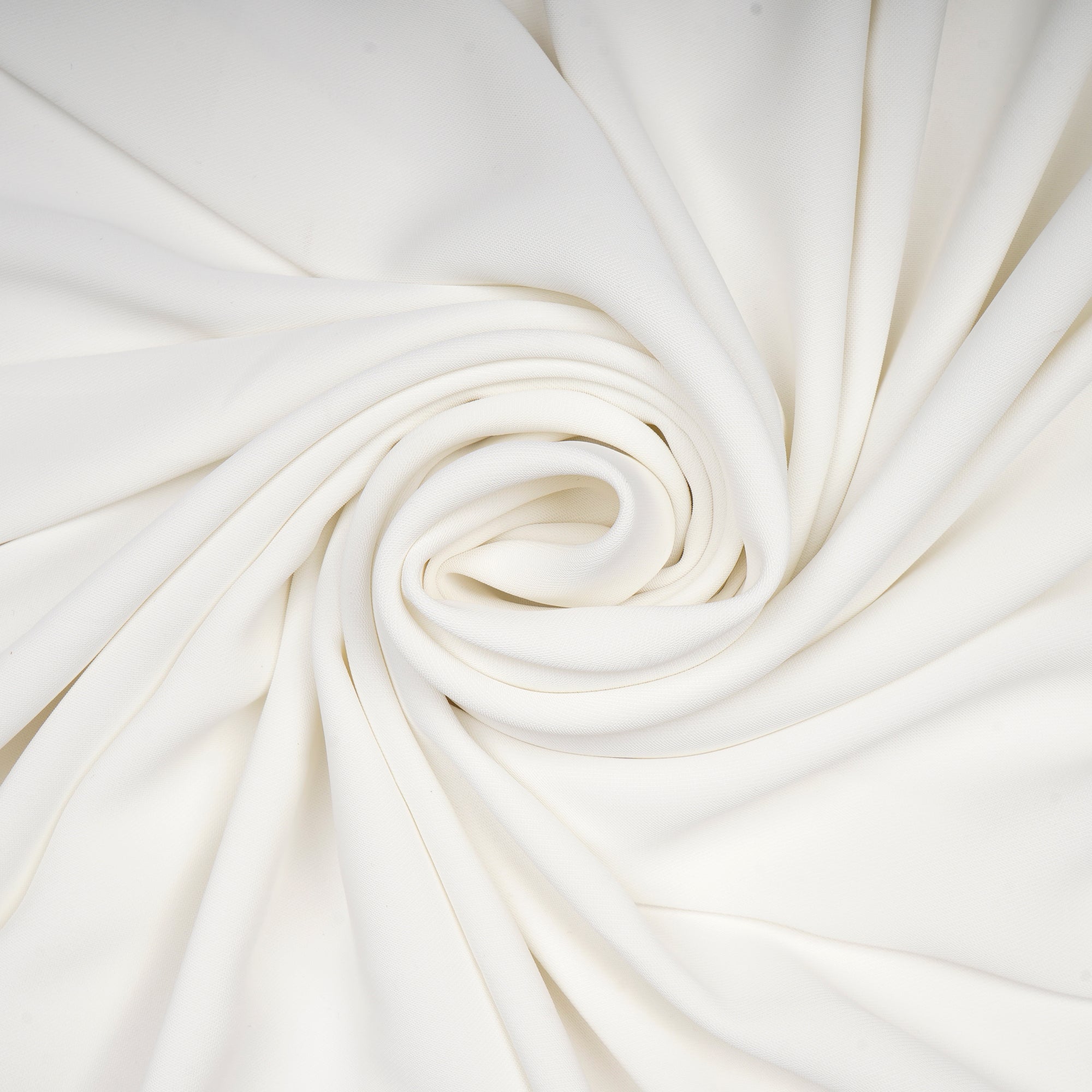 White Solid Dyed Imported Mesh Twill Satin Fabric (60" Width)