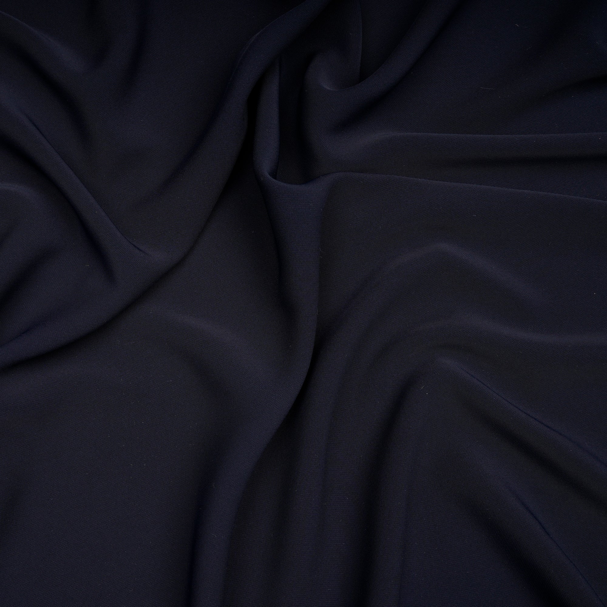 Deep Blue Solid Dyed Imported Mesh Twill Satin Fabric (60" Width)