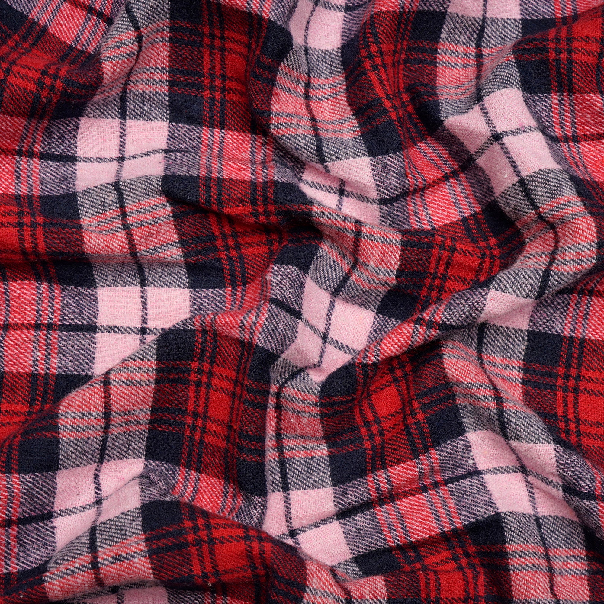 Multi Color Yarn Dyed Flannel Cotton Check Fabric