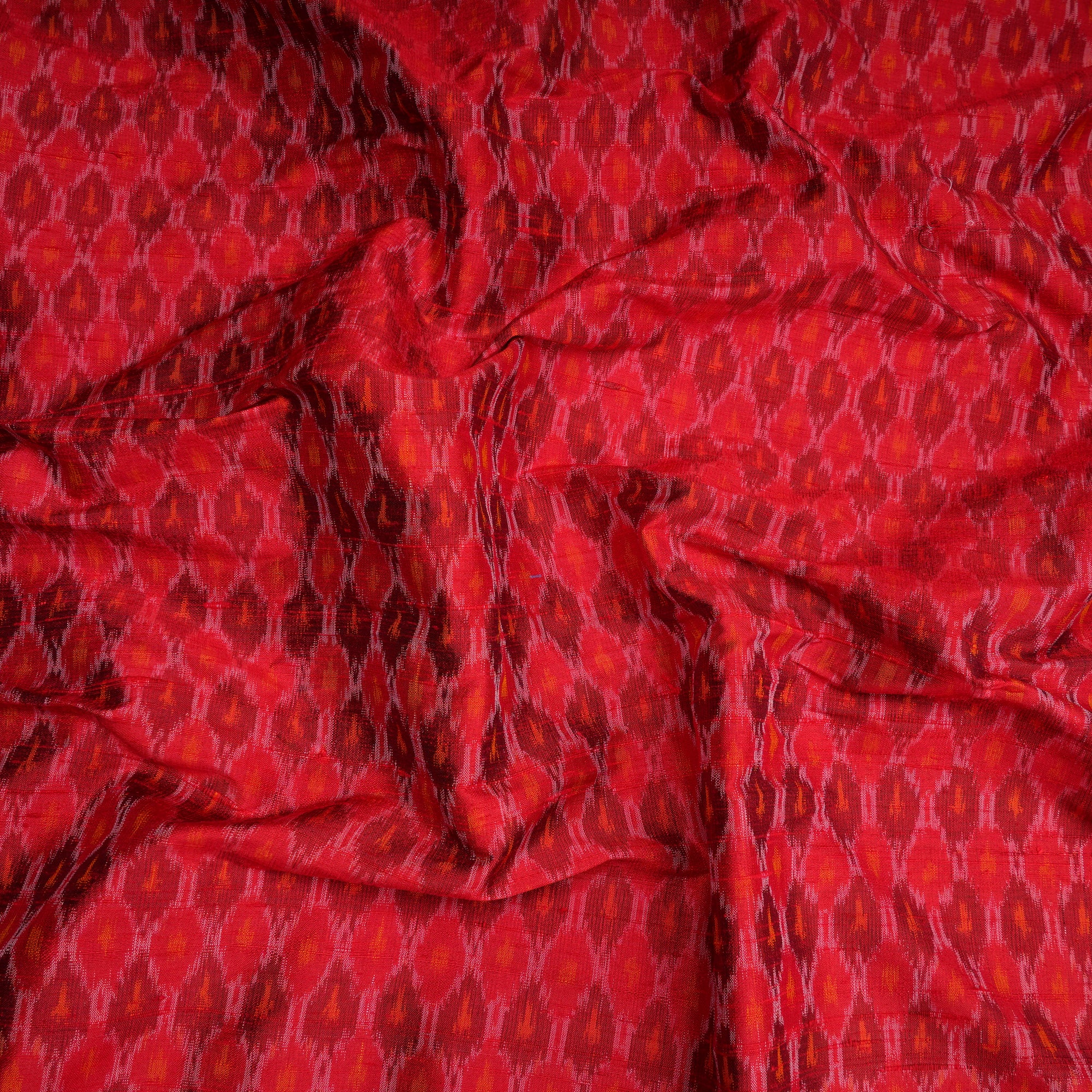 Salsa Handwoven Pure Dupion Silk Ikat Fabric