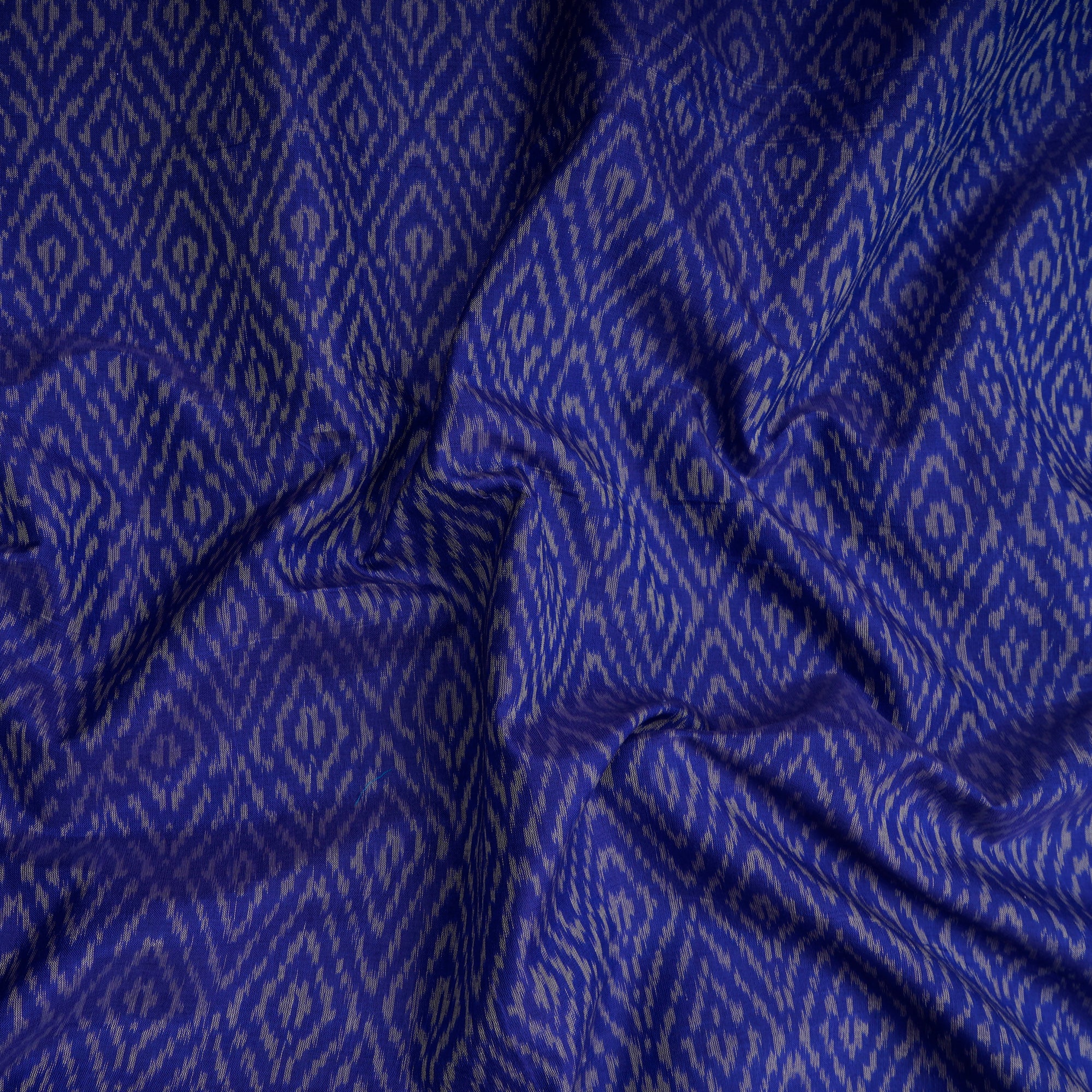 Voilet Handwoven Pure Silk-Cotton (Sico) Ikat Fabric