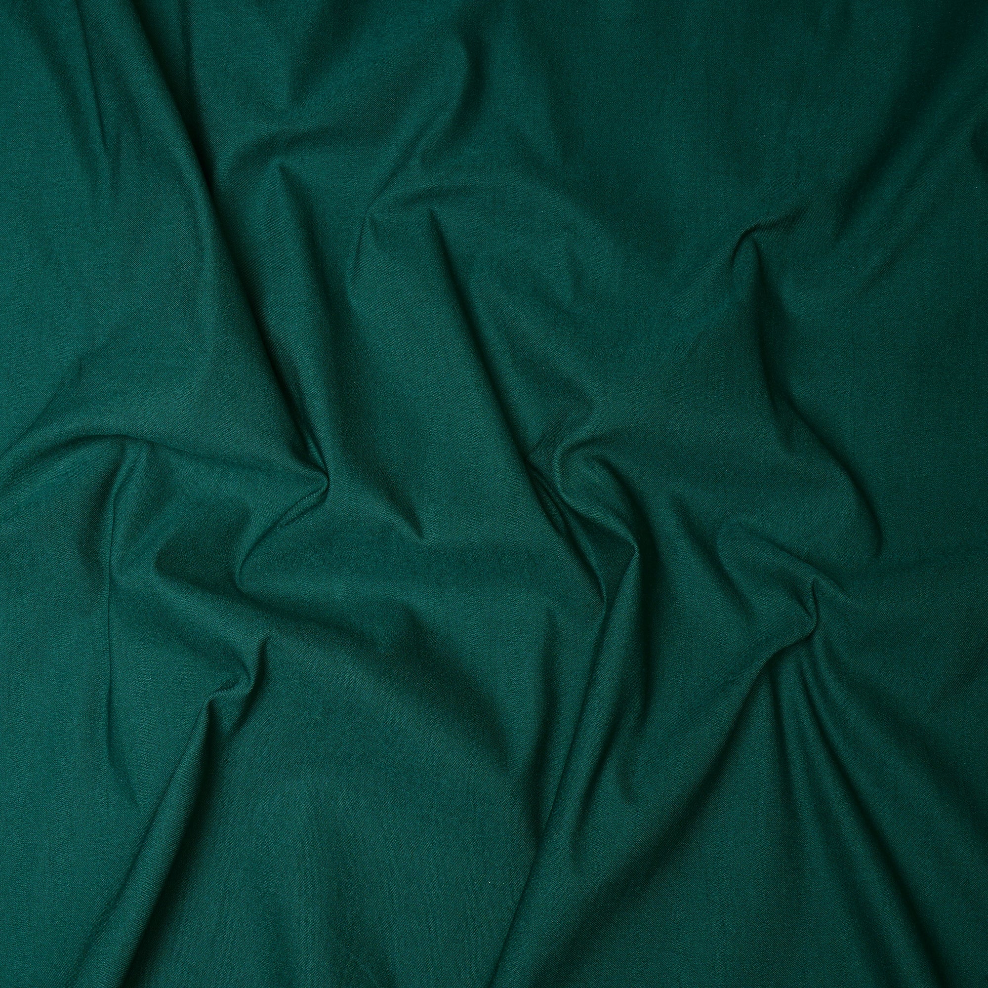 Dark Green Plain Dyed Bengaline Lycra Fabric